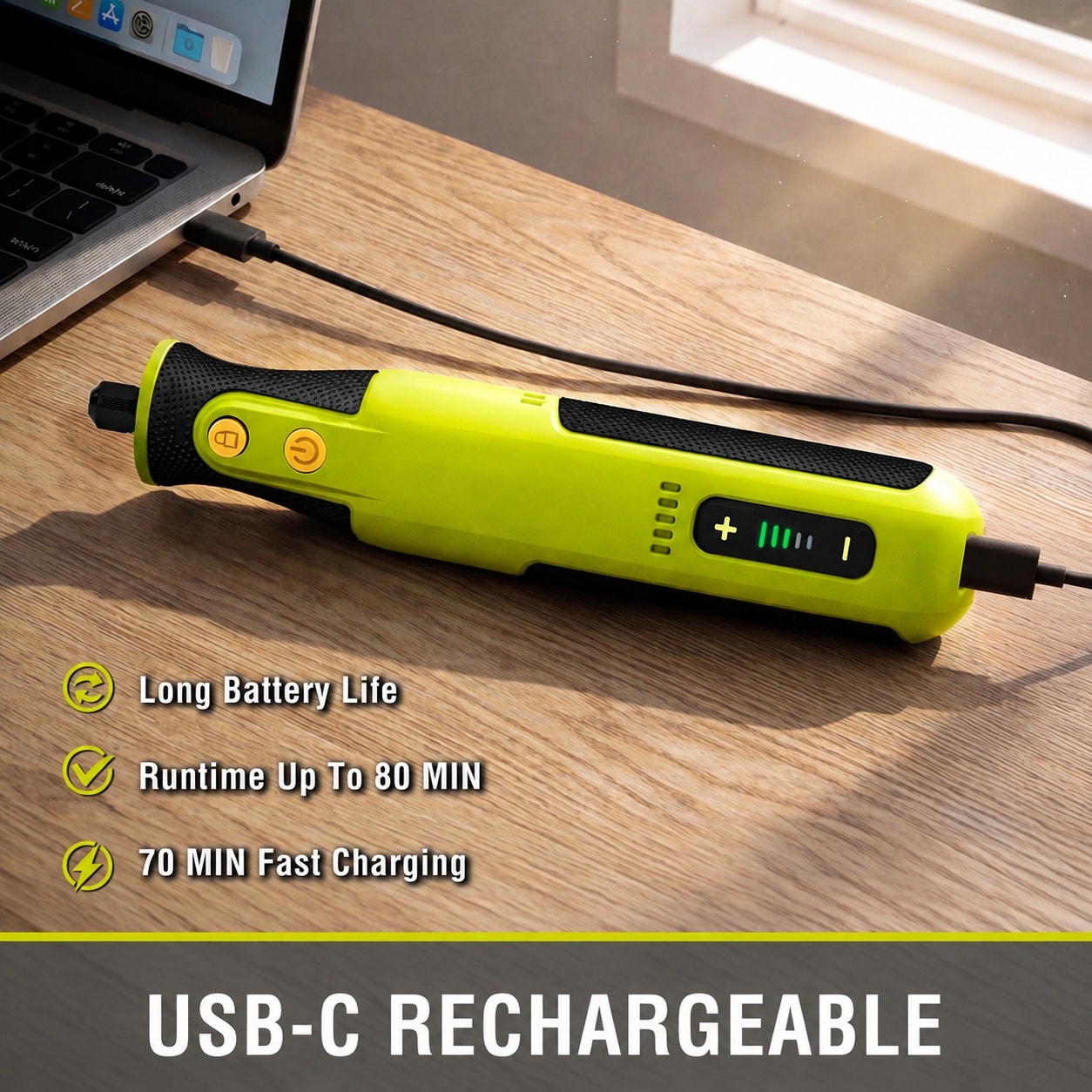 Afoxsos 8V Cordless Rotary Tool Kit with 5 Speed Control LED Light USB ...
