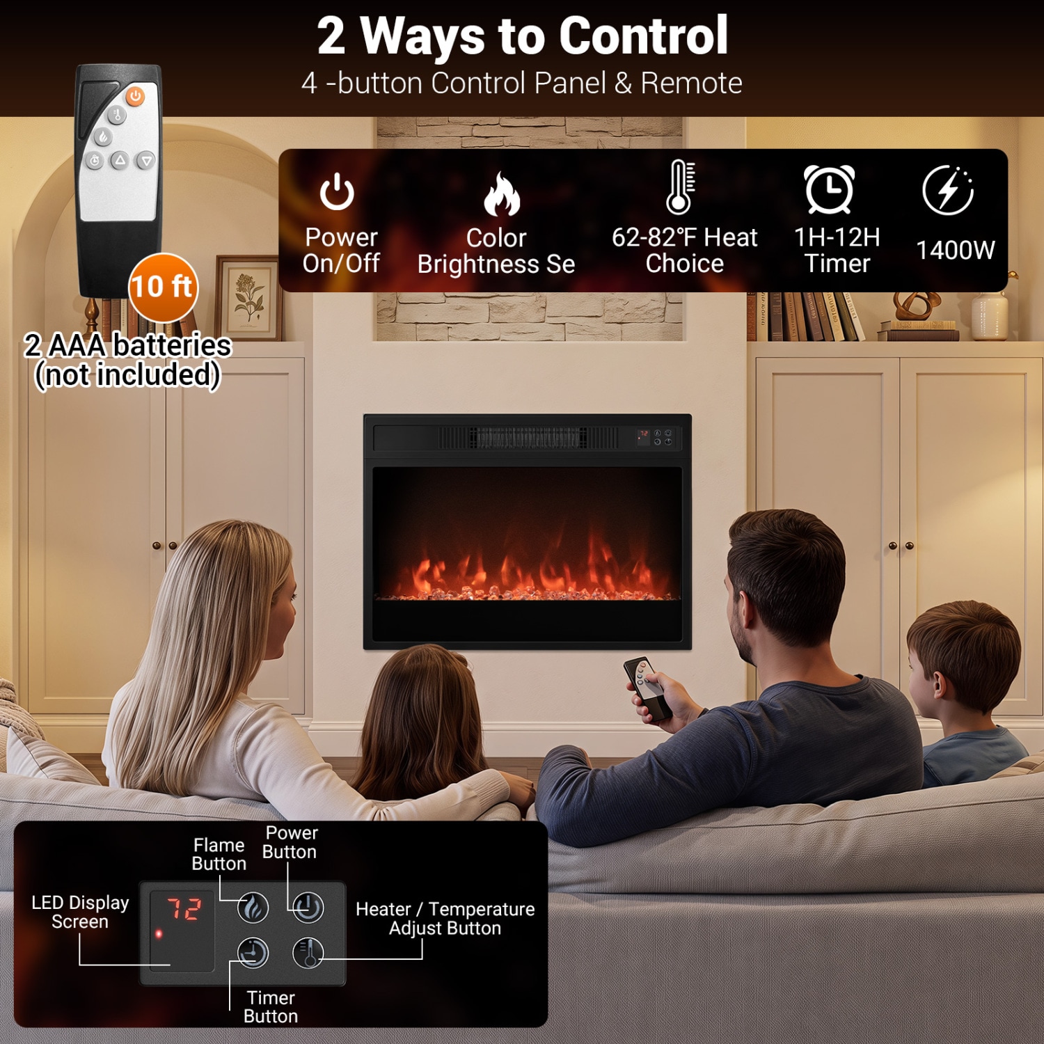 Mondawe MOID51A00016044 Electric-Fireplaces - View #4