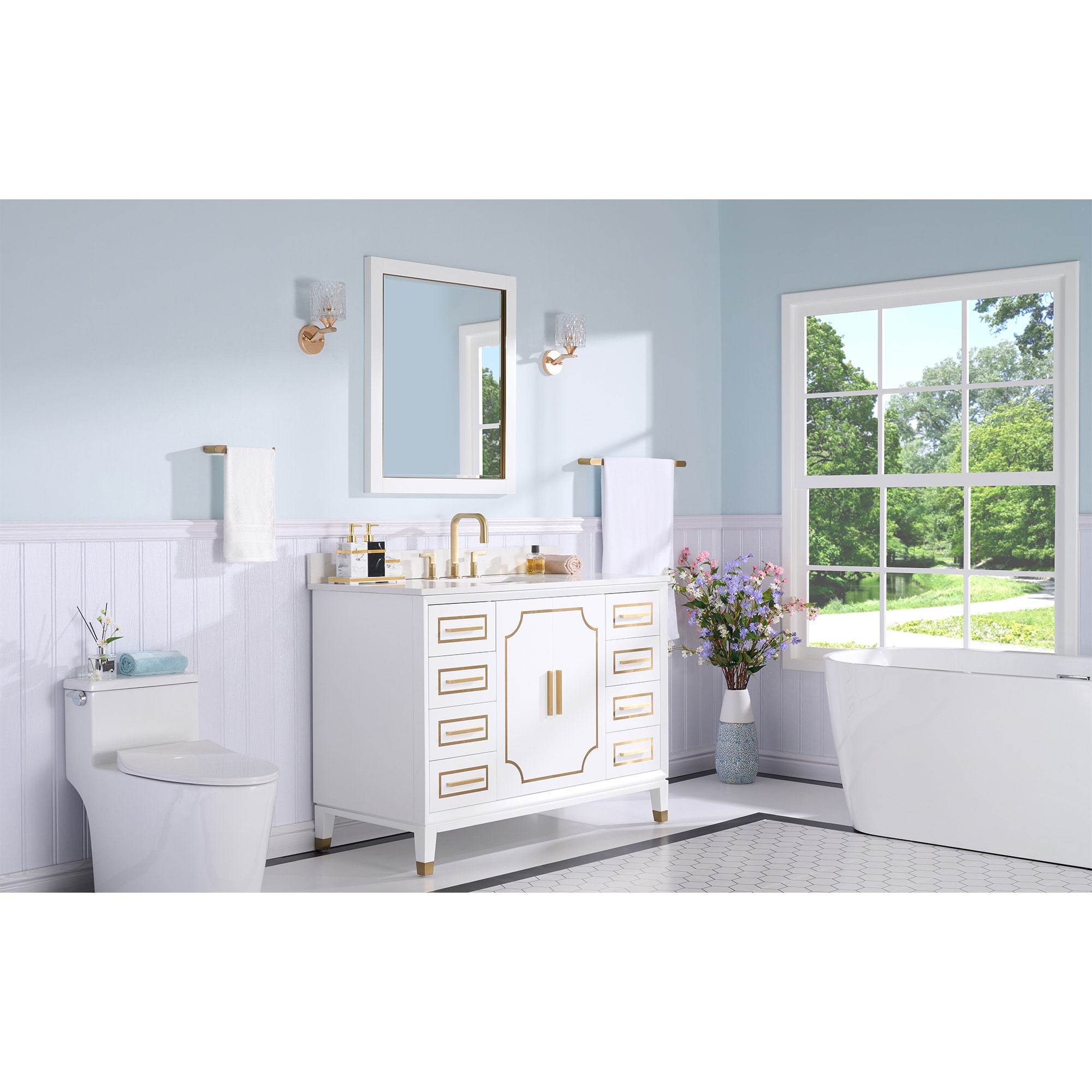 WELLFOR MELODY48QZ-WT Bath-Vanity-Combo - View #17