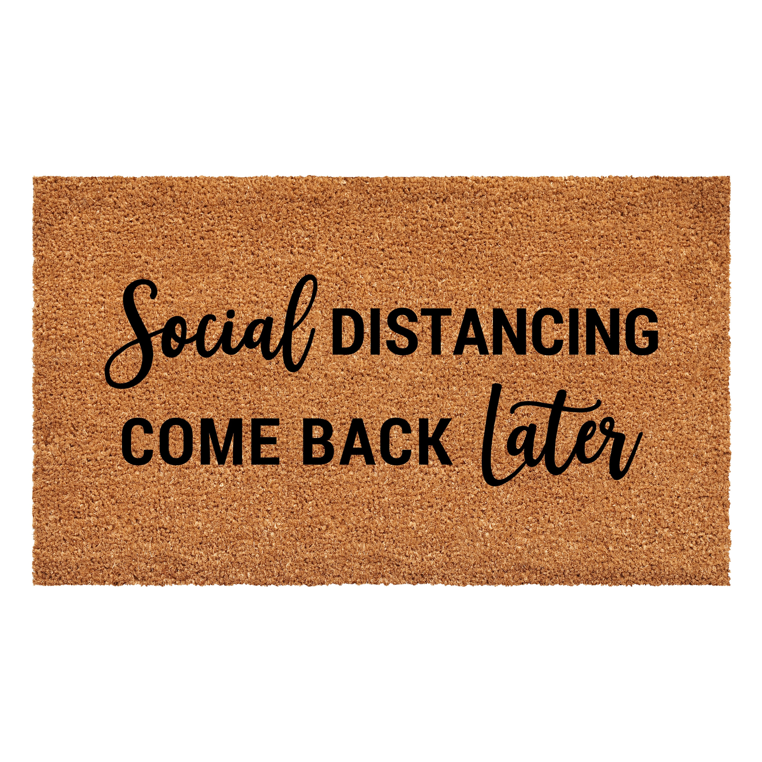 Callowaymills 108232448 2-ft x 4-ft Black, Natural Coir/Vinyl Rectangular Indoor or outdoor Decorative Door mat