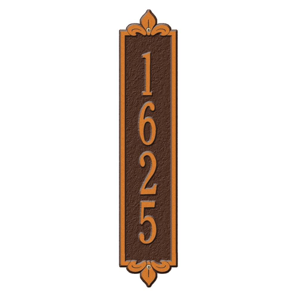 Whitehall 3001AC 19-in H x 19-in W Antique Copper Aluminum Address plaque