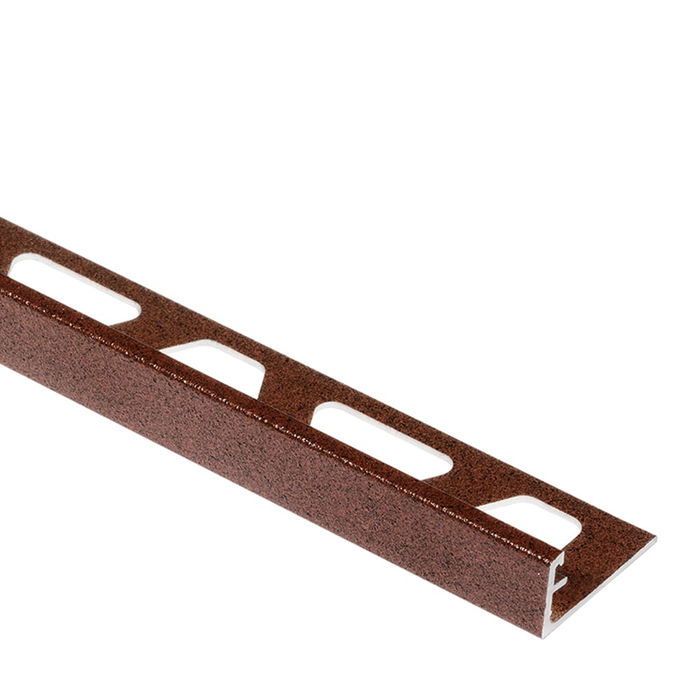 Schluter Systems A110TSR Schiene 0.438-in W x 98.5-in L Rustic Brown Textured Color-Coated Aluminum Aluminum L-angle Tile Edge Trim