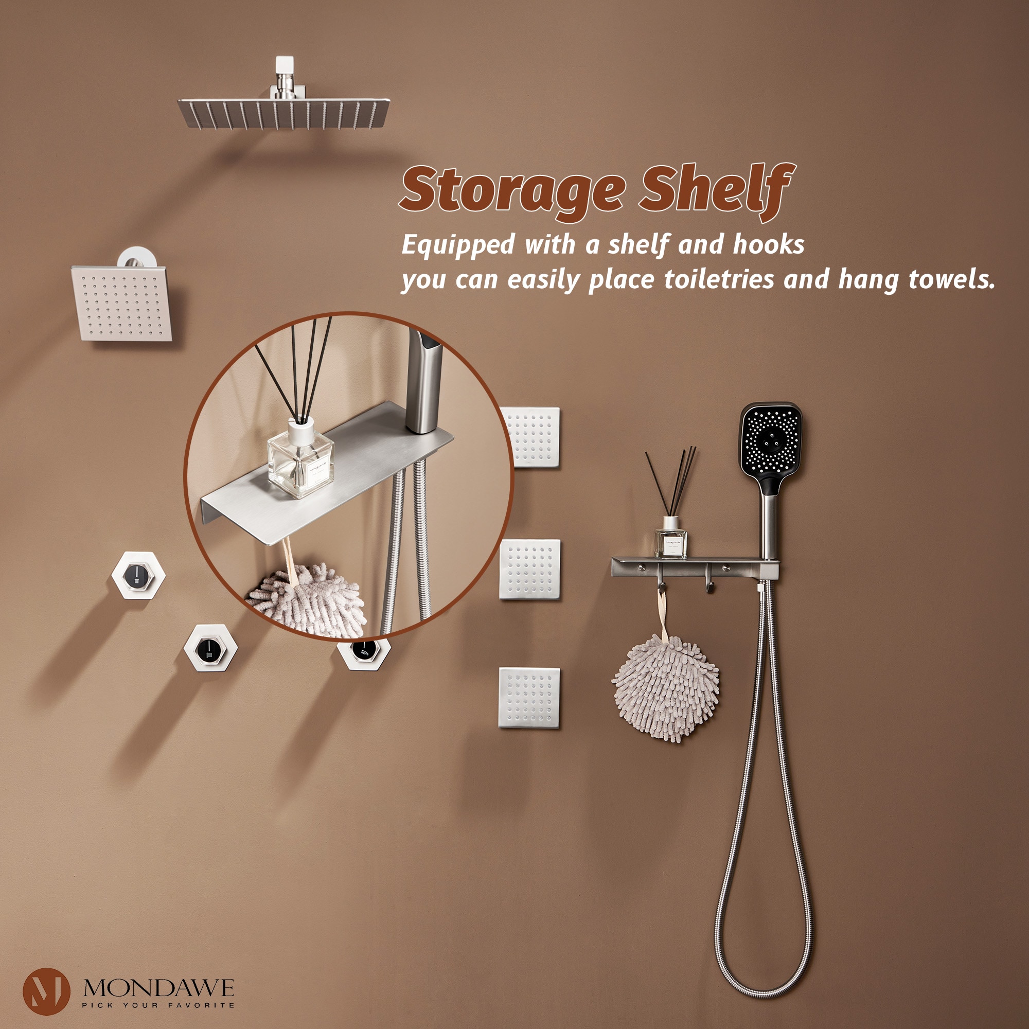 Mondawe MD-BN-6105 Showerhead-Bar-Panels - View #8