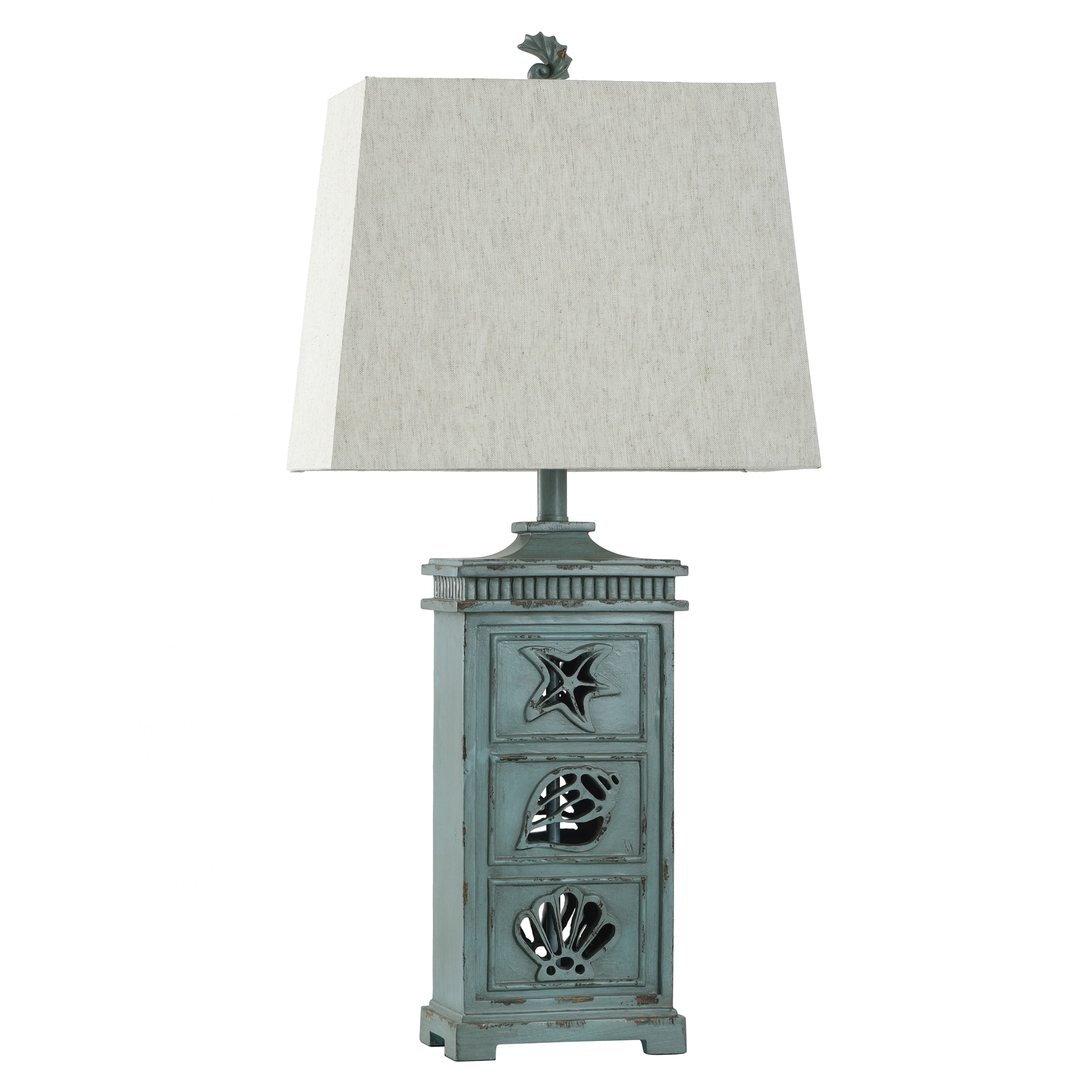 StyleCraft Home Collection L311822DS 33-in River Crest On/Off switch Table Lamp with Fabric Shade