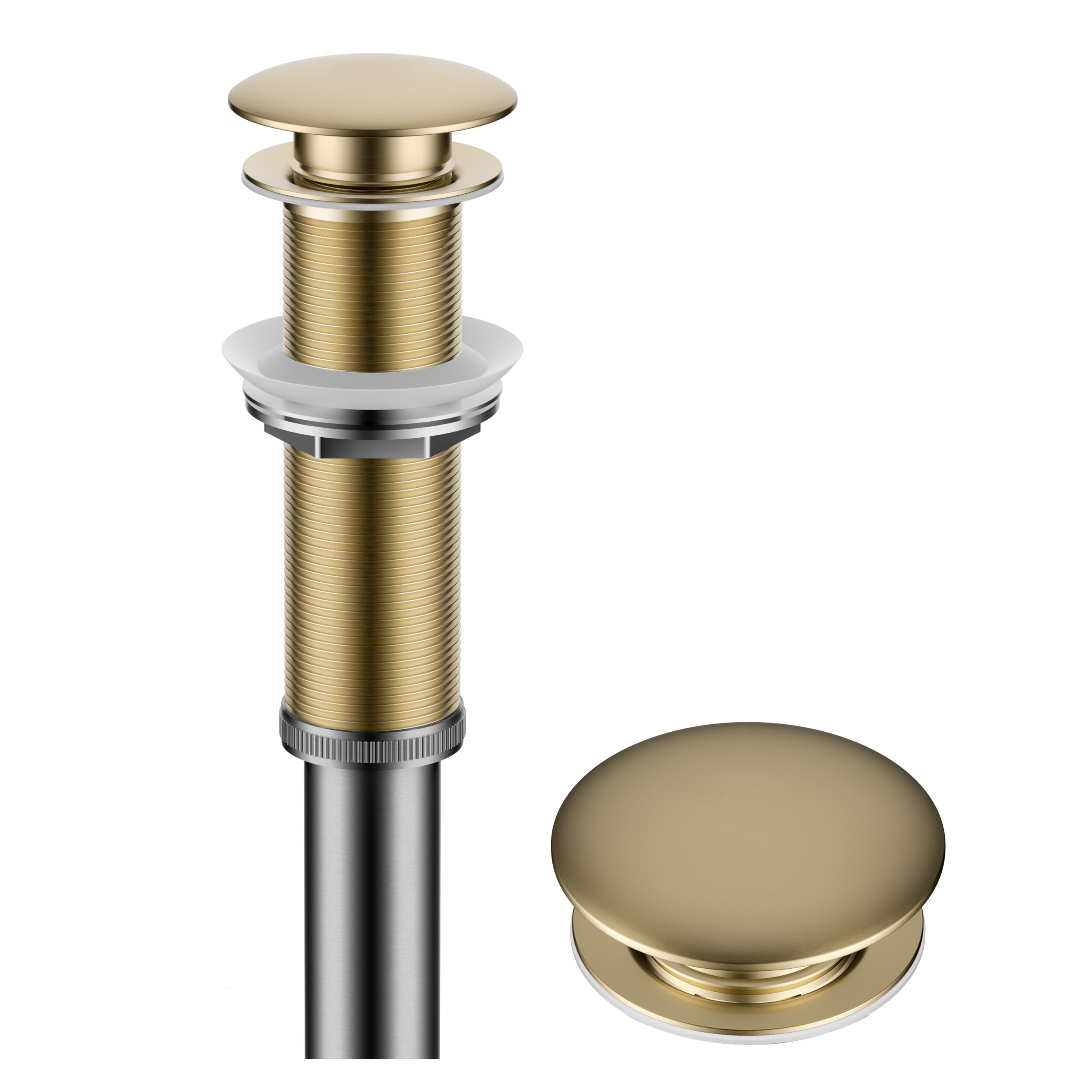 Kraus Brushed Gold Bathroom Decorative Sink Drain in the Sink Drains   Stoppers department at