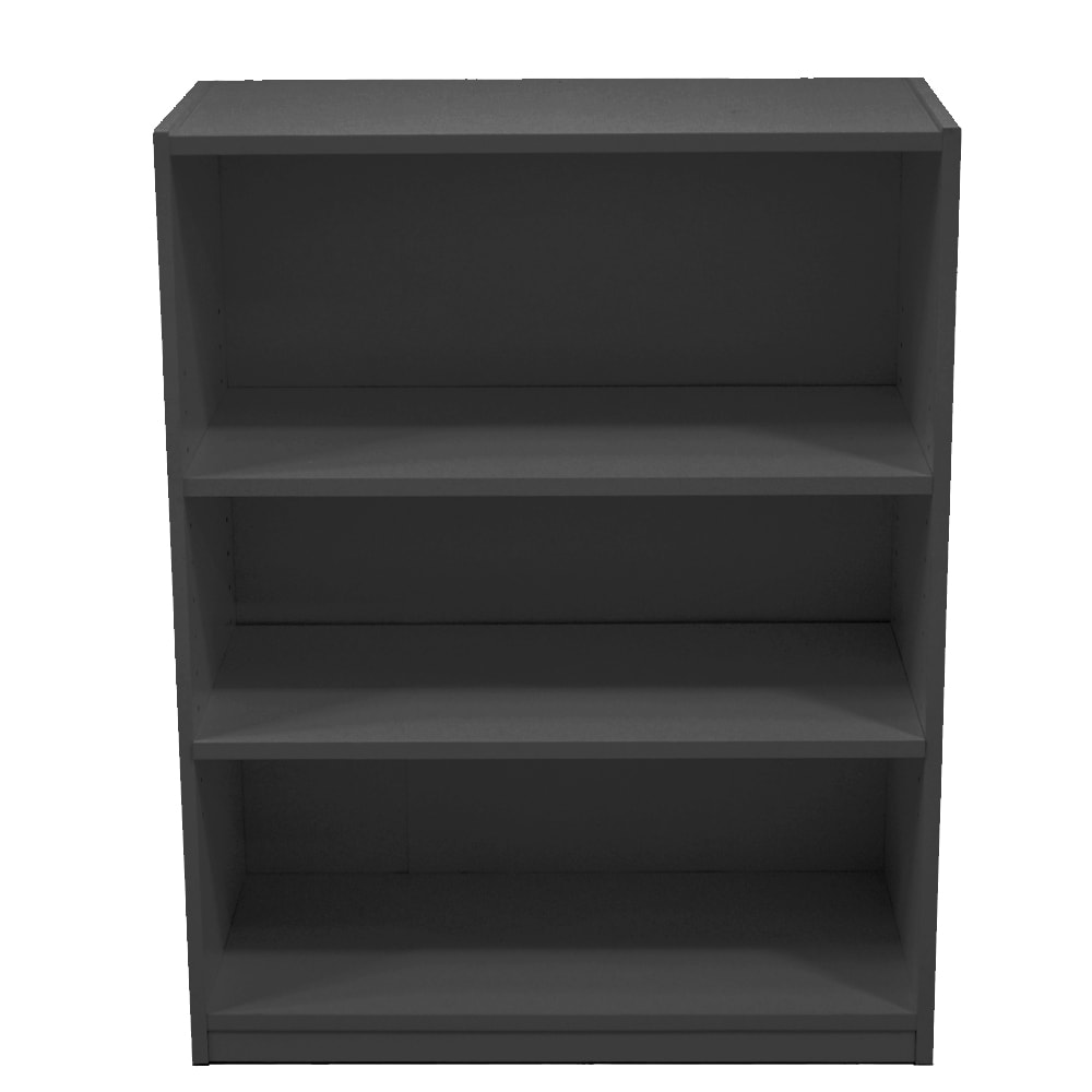 StyleWell 43 in. Black 3-Shelf Basic Bookcase with Adjustable