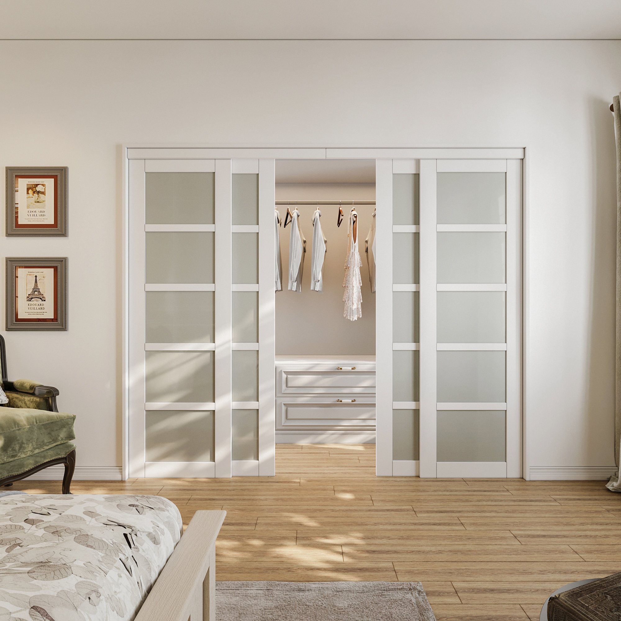 JUJUBON IN-CD-SLG-SD-5L-96 Bifold-Sliding-Closet-Doors - View #8