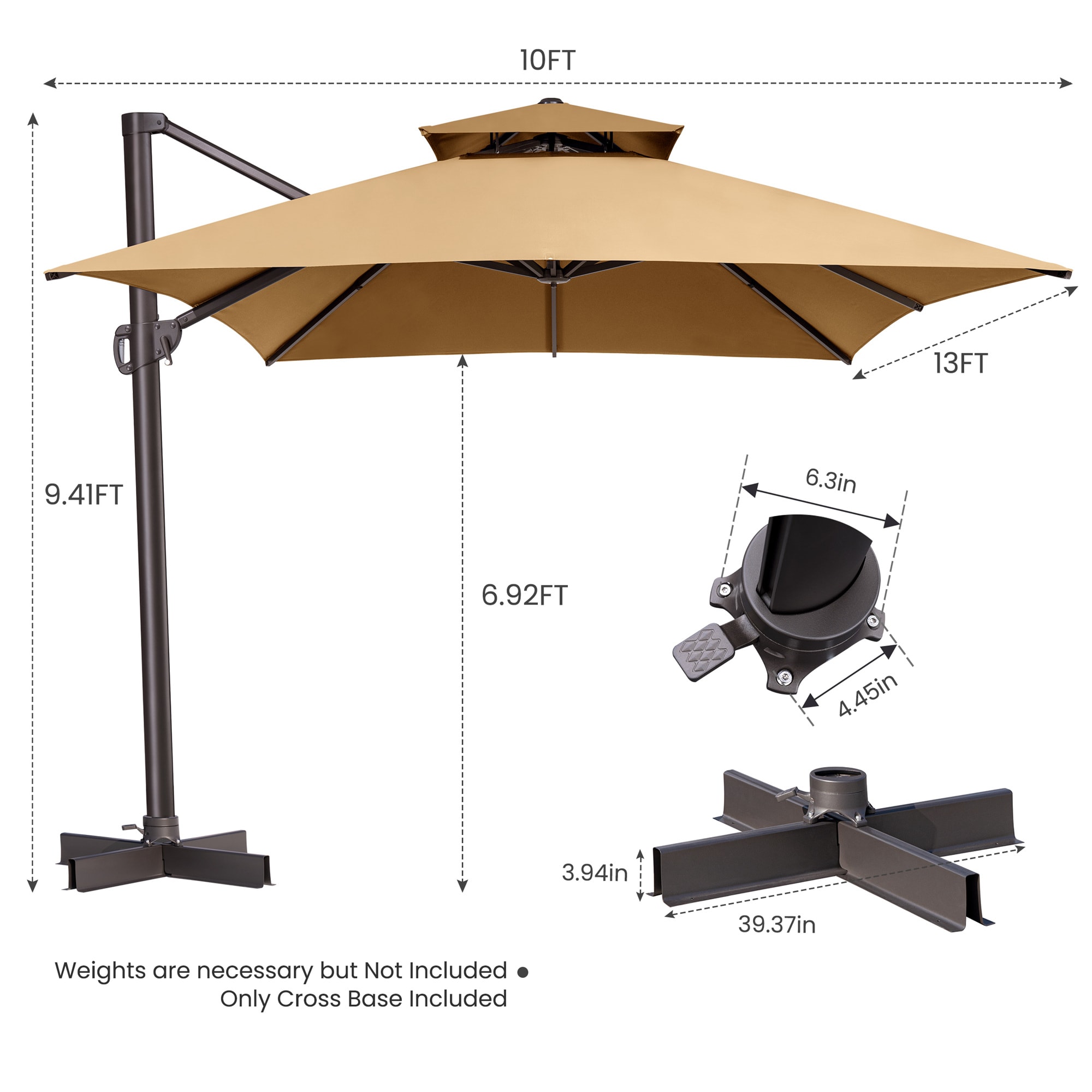 Crestlive Products CL-PU053TAN Umbrellas-2 - View #2