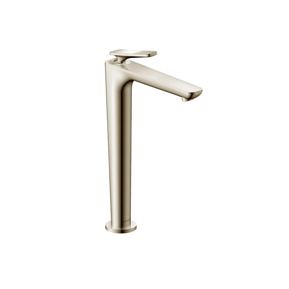 Axor  49051 Citterio C 1.2 GPM Vessel Single Hole Bathroom Faucet with Cubic Cut Handles and Cool Start  Less Drain Assembly