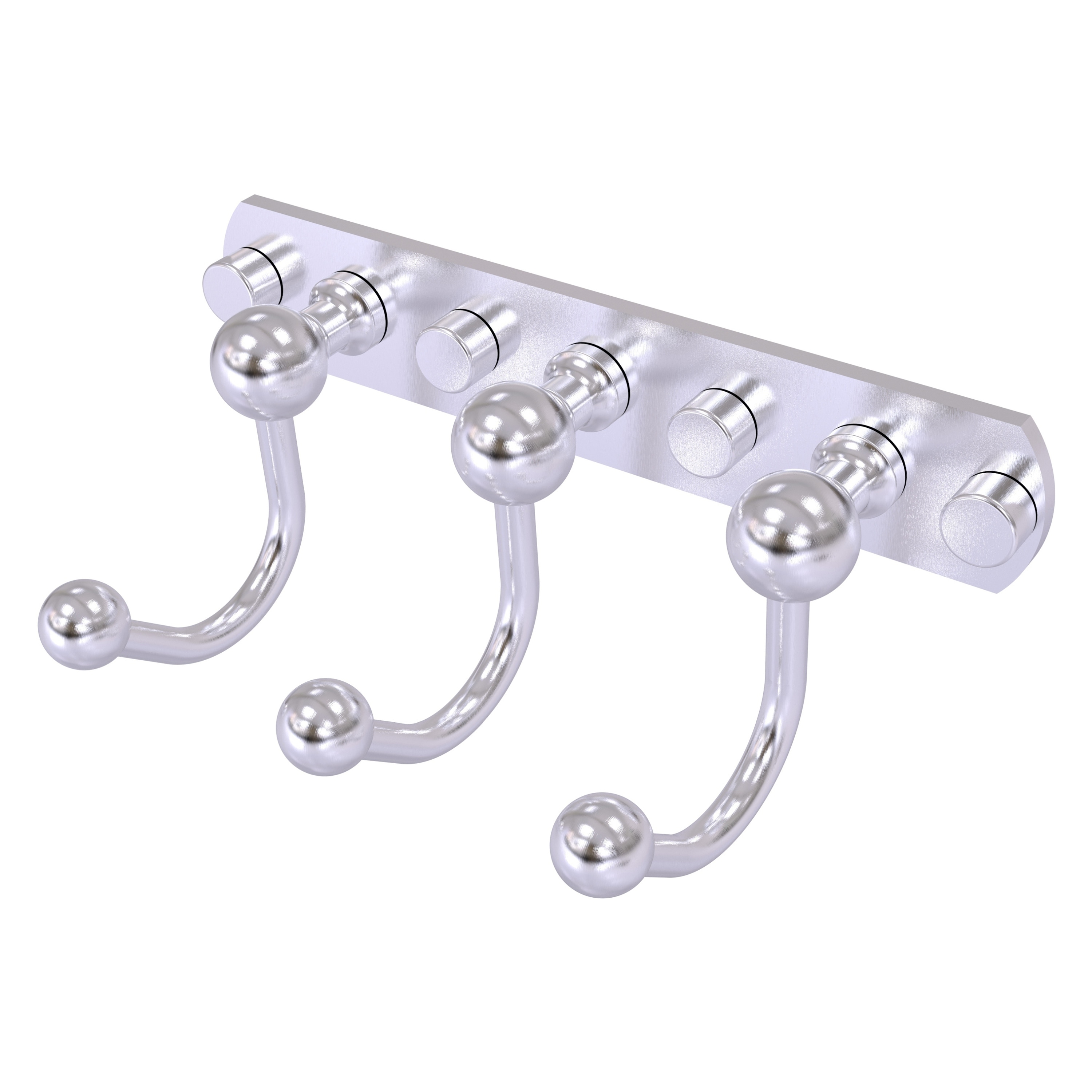 Allied Brass P1020-3-SCH Prestige Skyline Satin Chrome Triple -Hook Wall mount Towel Hook
