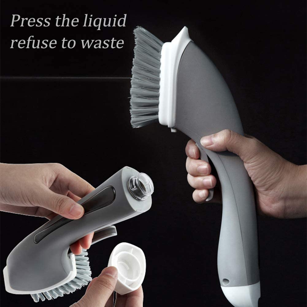 LIGHTSMAX Polypropylene Dish Brush with Soap Dispenser in the Kitchen  Brushes department at
