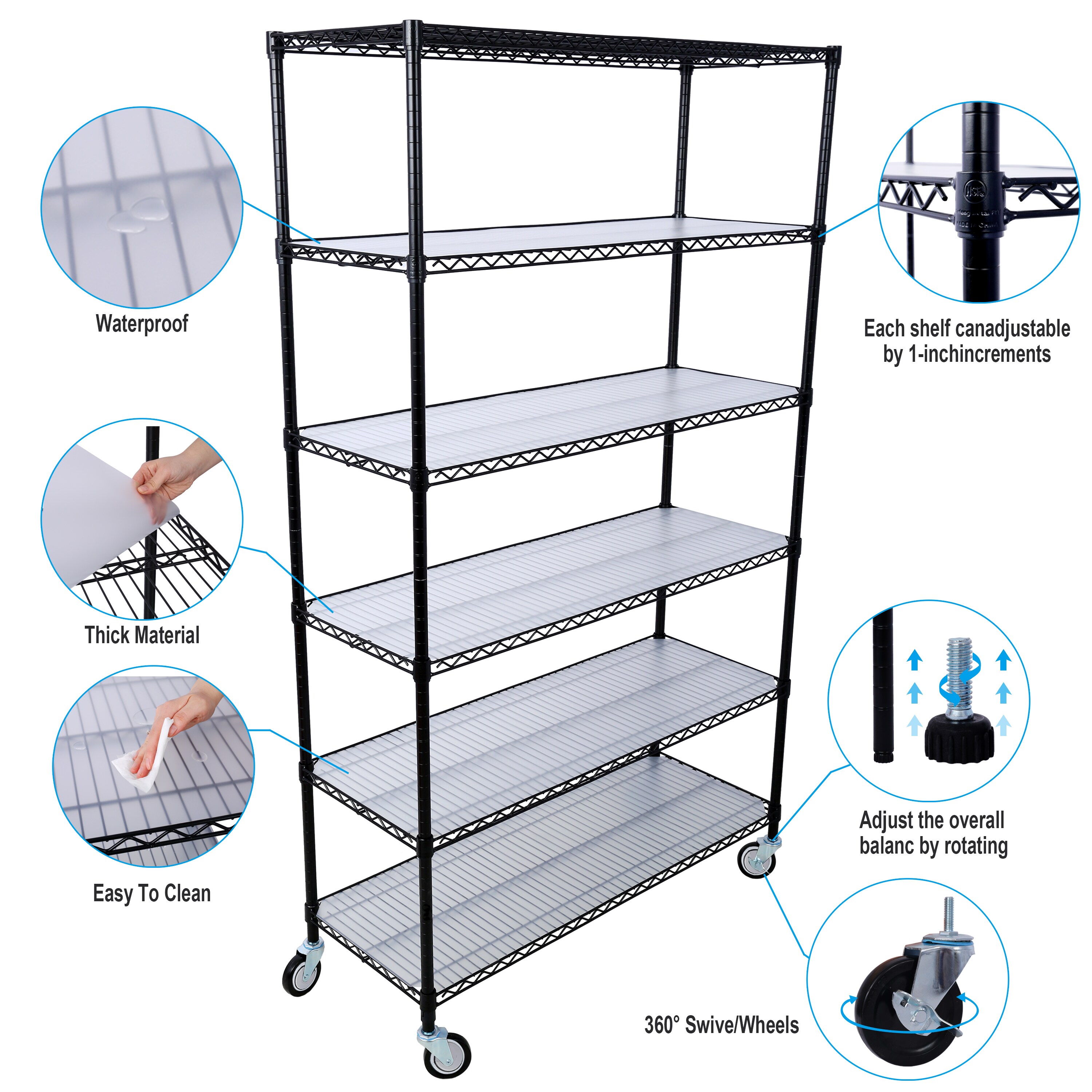 Kahomvis GH-QPS4-127 Free-Standing-Shelving - View #4
