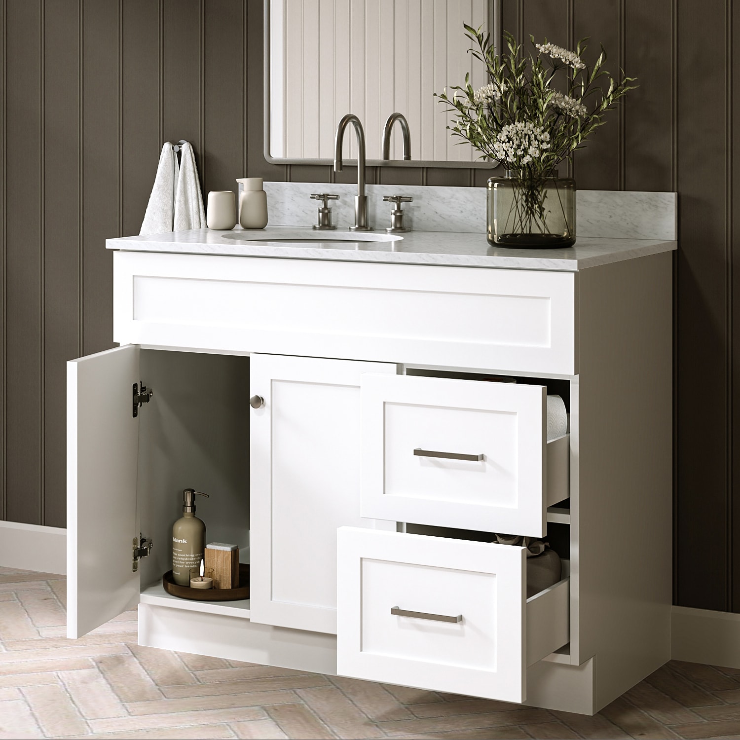 ARIEL F043SLCW2OVOWHT Bath-Vanity-Combo - View #3