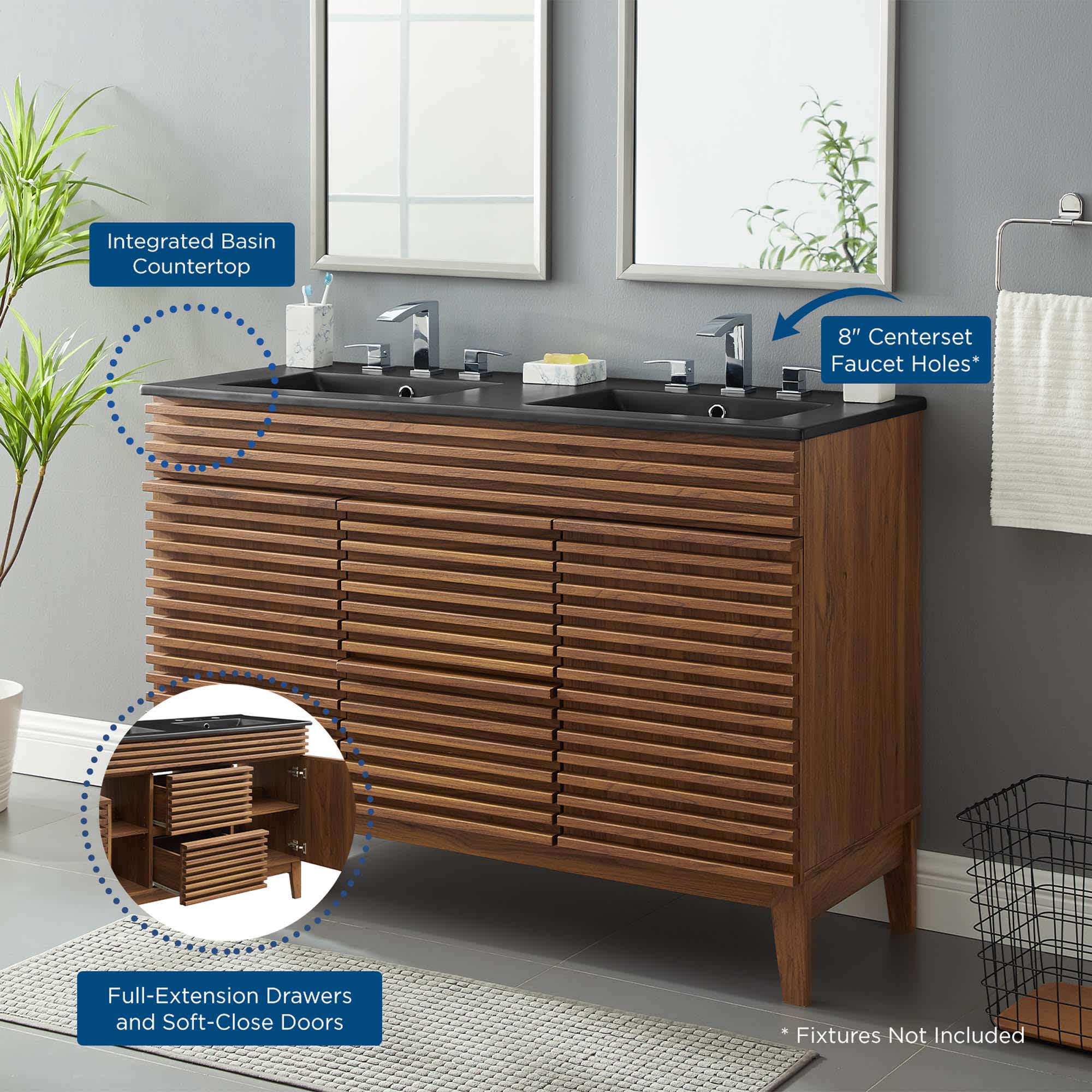 Modway EEI-5381-WAL-BLK Bath-Vanity-Combo - View #4
