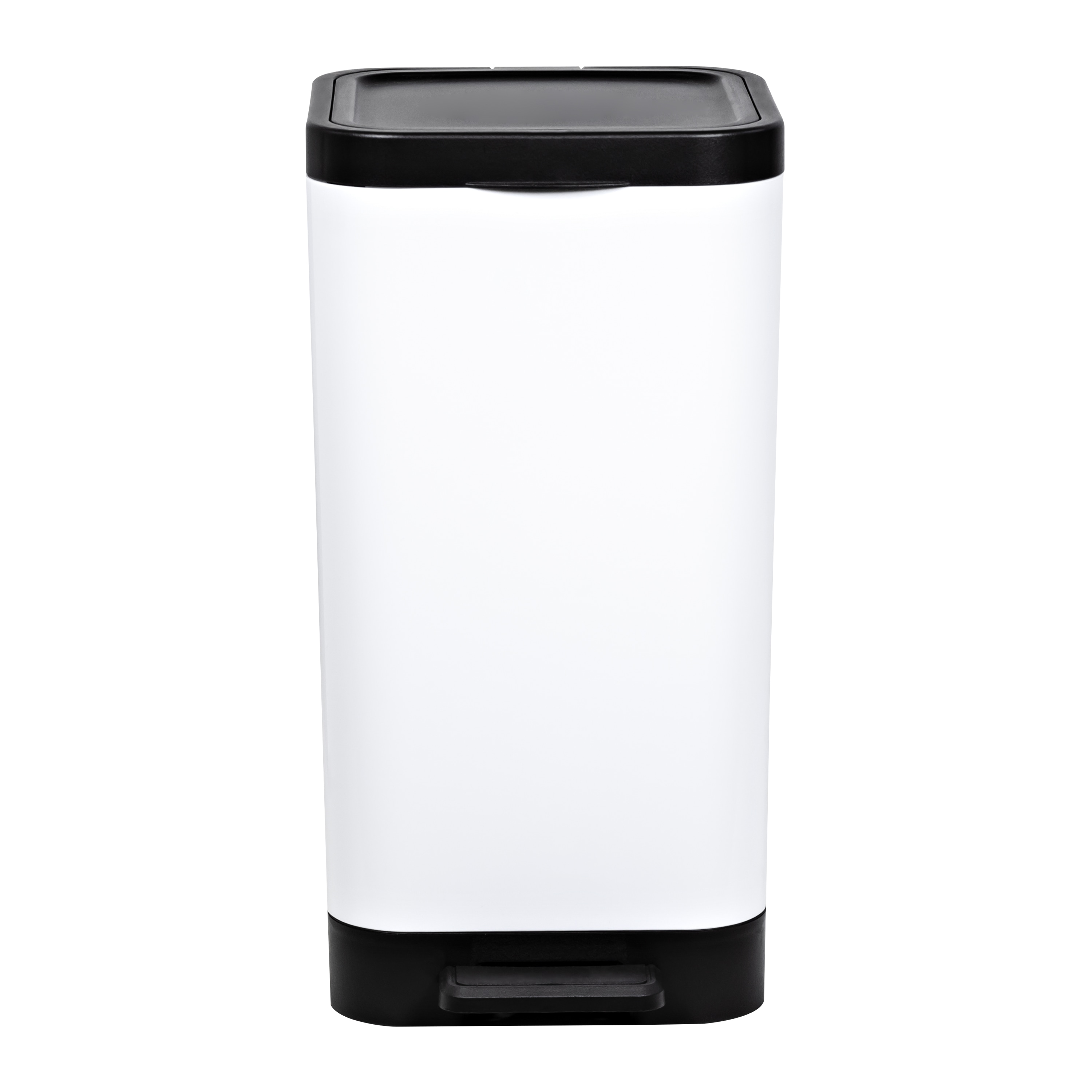 Hefty 13-Gallons White Plastic Kitchen Trash Can with Lid Indoor in the  Trash Cans department at