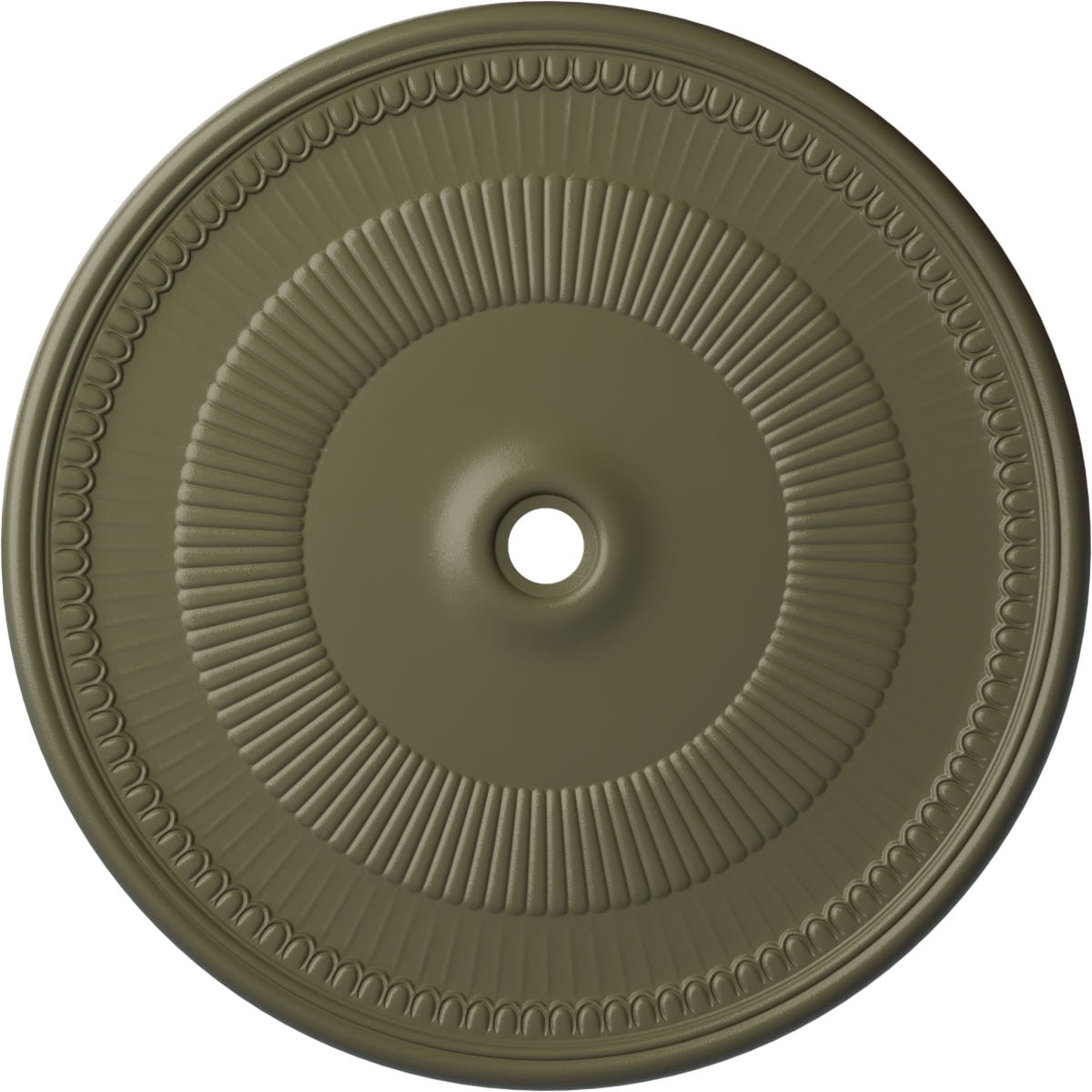 Ekena Millwork CM51NESSF Nevio 51.125-in W x 51.125-in L Painted Spartan Stone Polyurethane Whole Ceiling Medallion