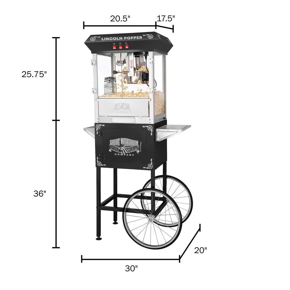 Theater Pop 4 Ounce Popcorn Machine With Cart Combo