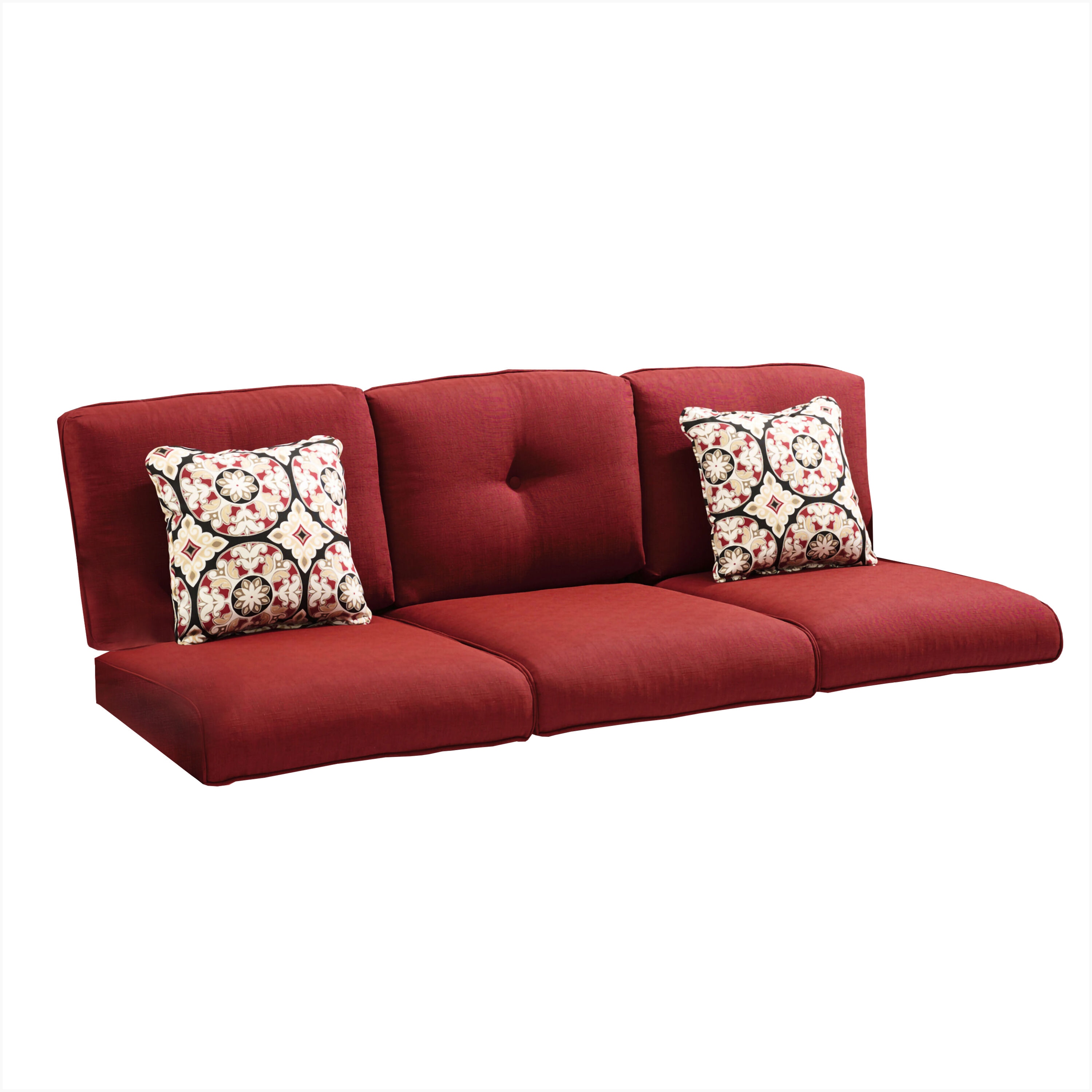 Hanover 26 in x 22.8 in 8 Piece Red Patio Sofa Cushion STRATHSOFACUSH RED at Lowes