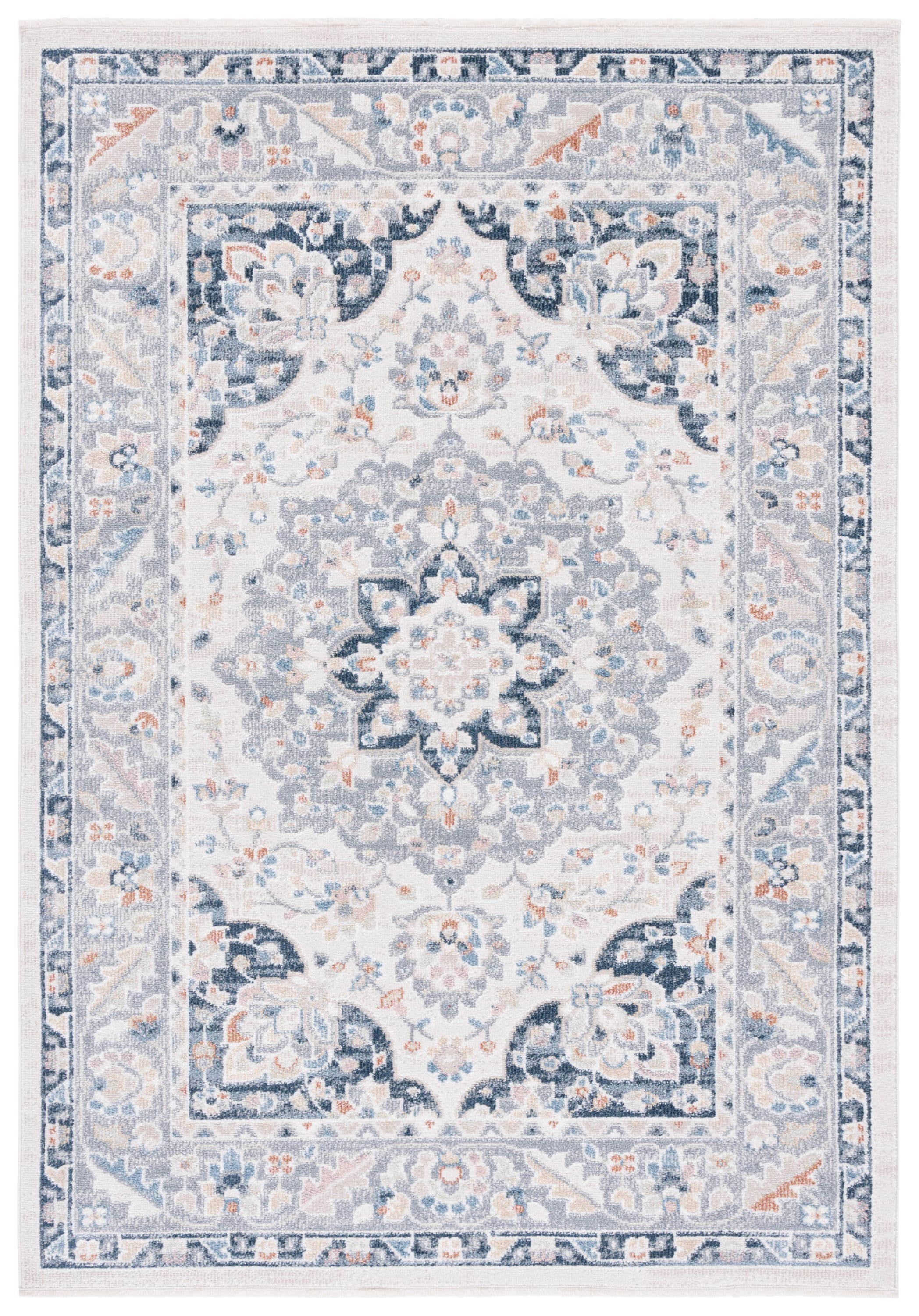 Blair Beige and Gray Washable Synthetic Area Rug