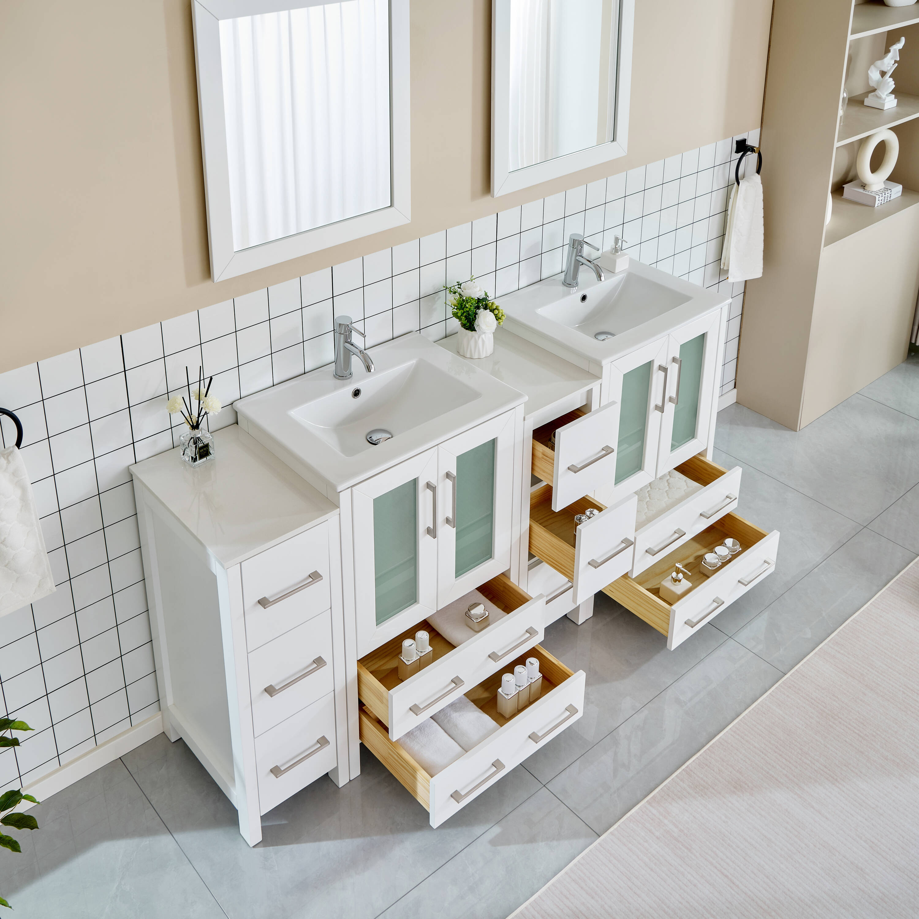 Vanity Art VA3024-72W Bath-Vanity-Combo - View #4