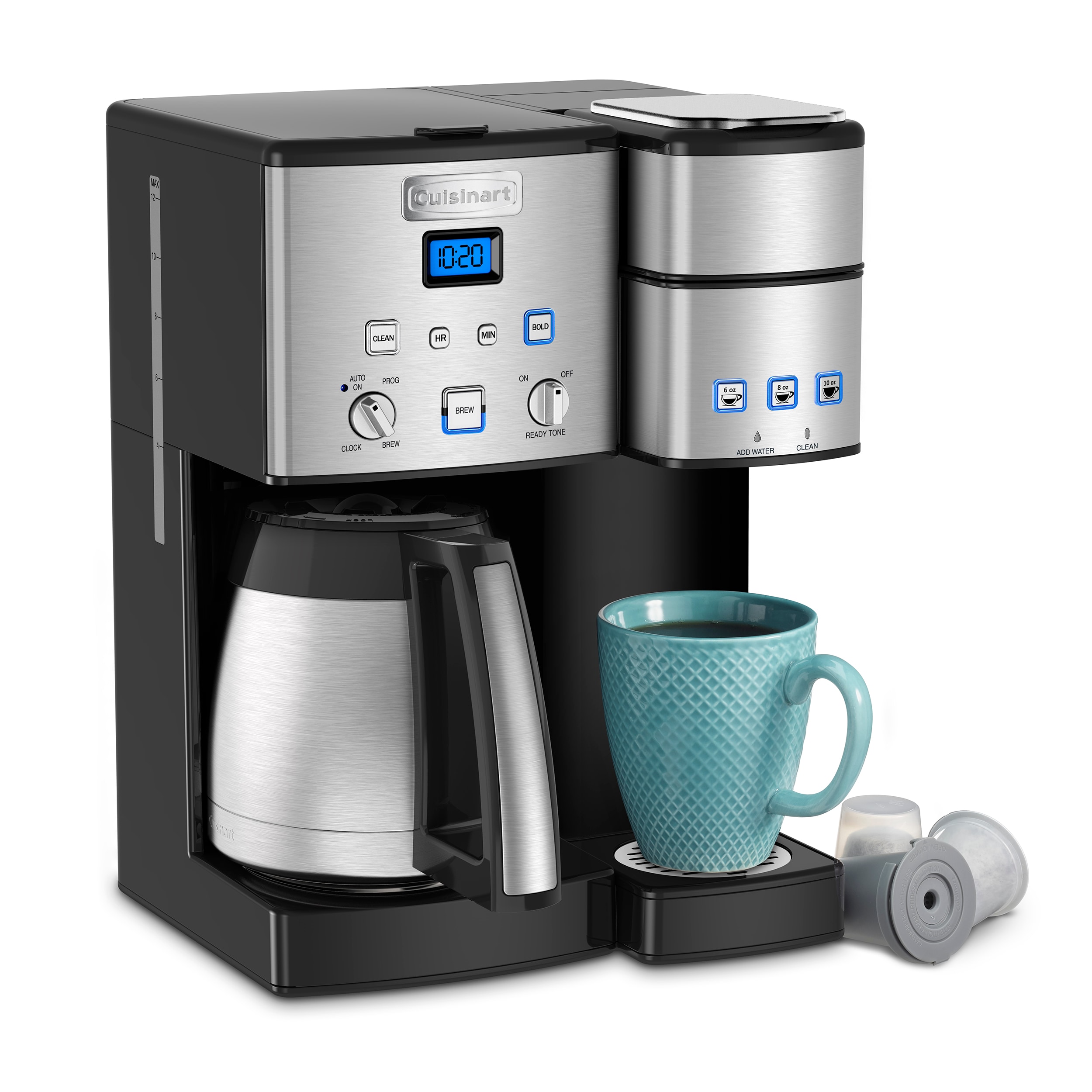 Nostalgia Retro 12-Cup Programmable Coffee Maker With LED Display,  Automatic Shut-Off & Keep Warm, Pause-And-Serve Function, Aqua