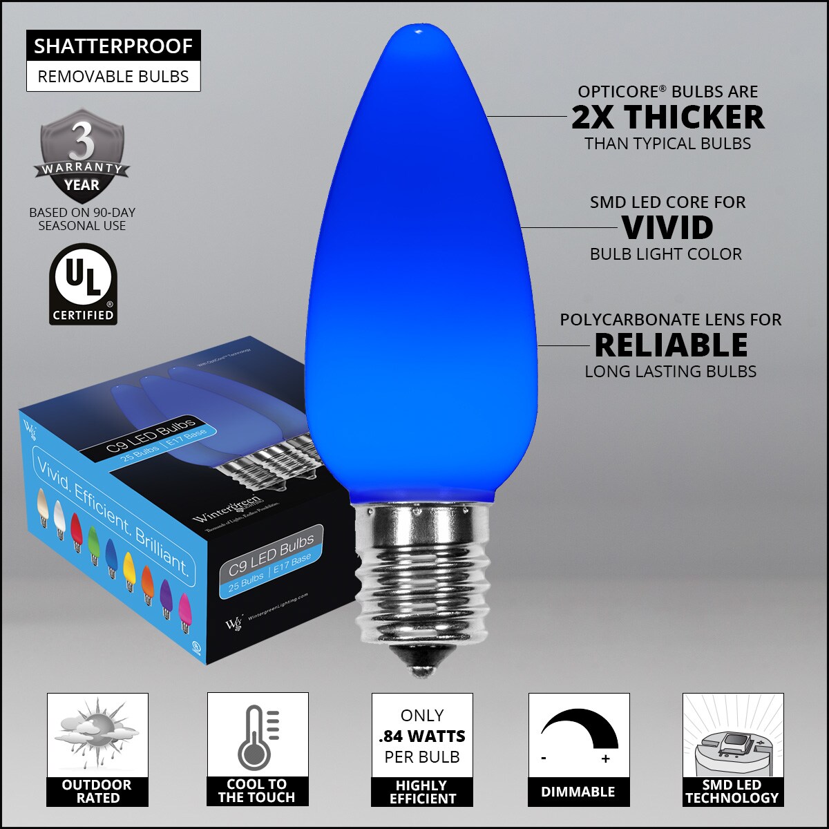 Wintergreen Lighting 77737 Christmas-String-Lights - View #4