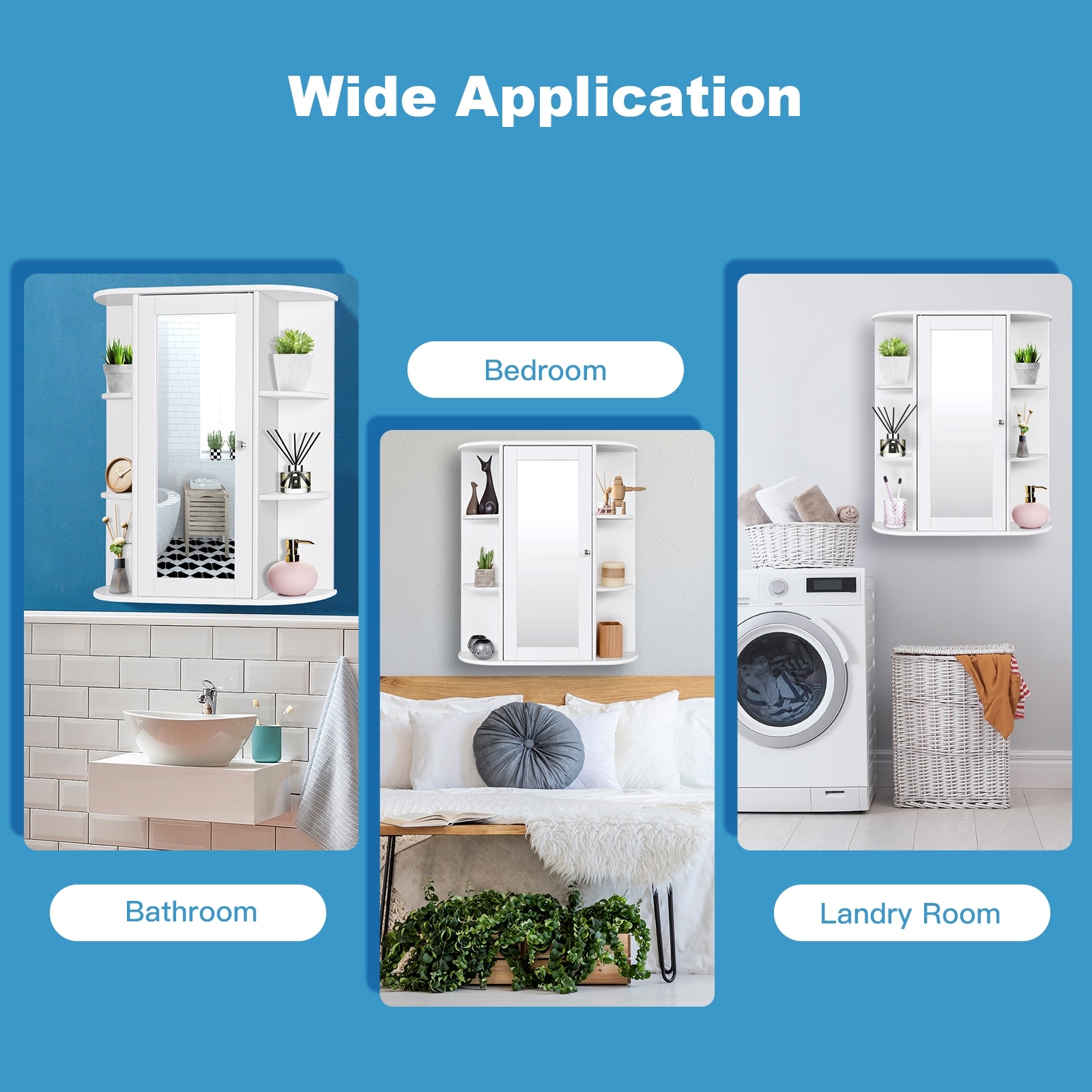 WELLFOR OUG58718WH Bathroom-Medicine-Cabinets - View #9