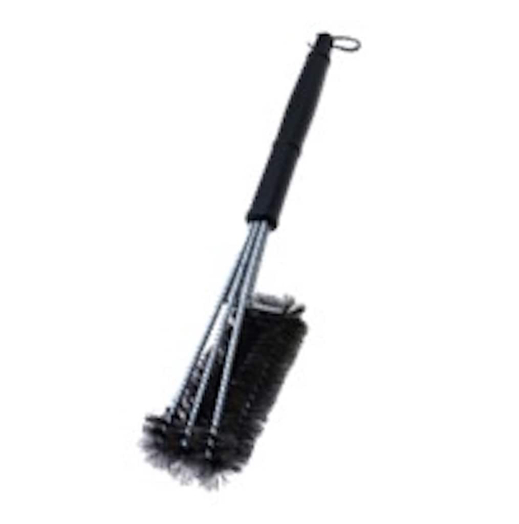 Operation BBQ Relief OB0001 OBR Nylon Grill brush with 18-in Plastic Handle with Scraper Blade