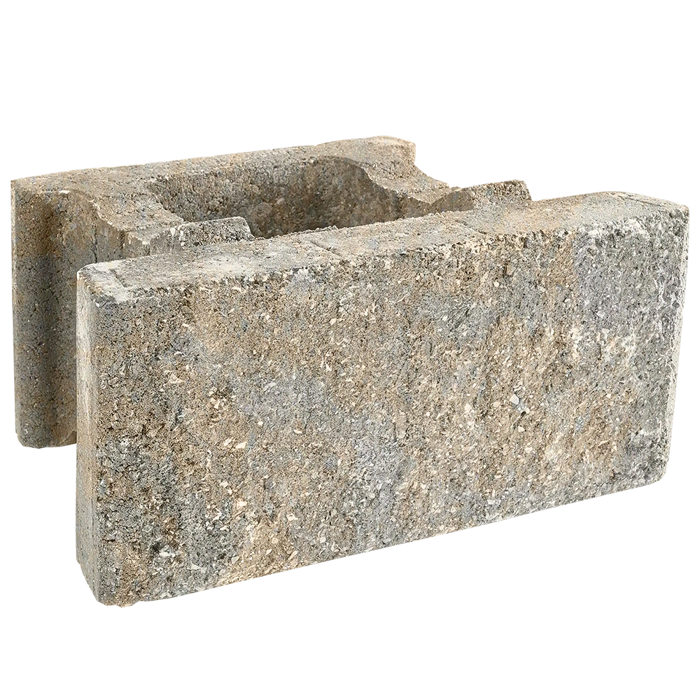 Pavestone 8-in H x 18-in L x 12-in D Tan Blend Concrete Retaining wall block #77123