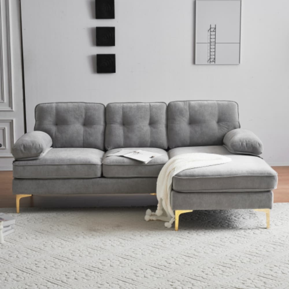 Clihome GOCH-FG06AAA 5.0 -Piece Wicker 2 Patio Sofa Conversation Set with Gray Cushions