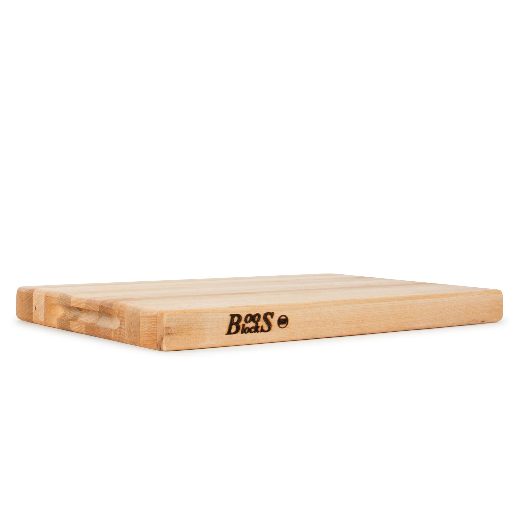 Maple Wood Reversible Cutting Board with Hand Grips, 18 x 12 Inches