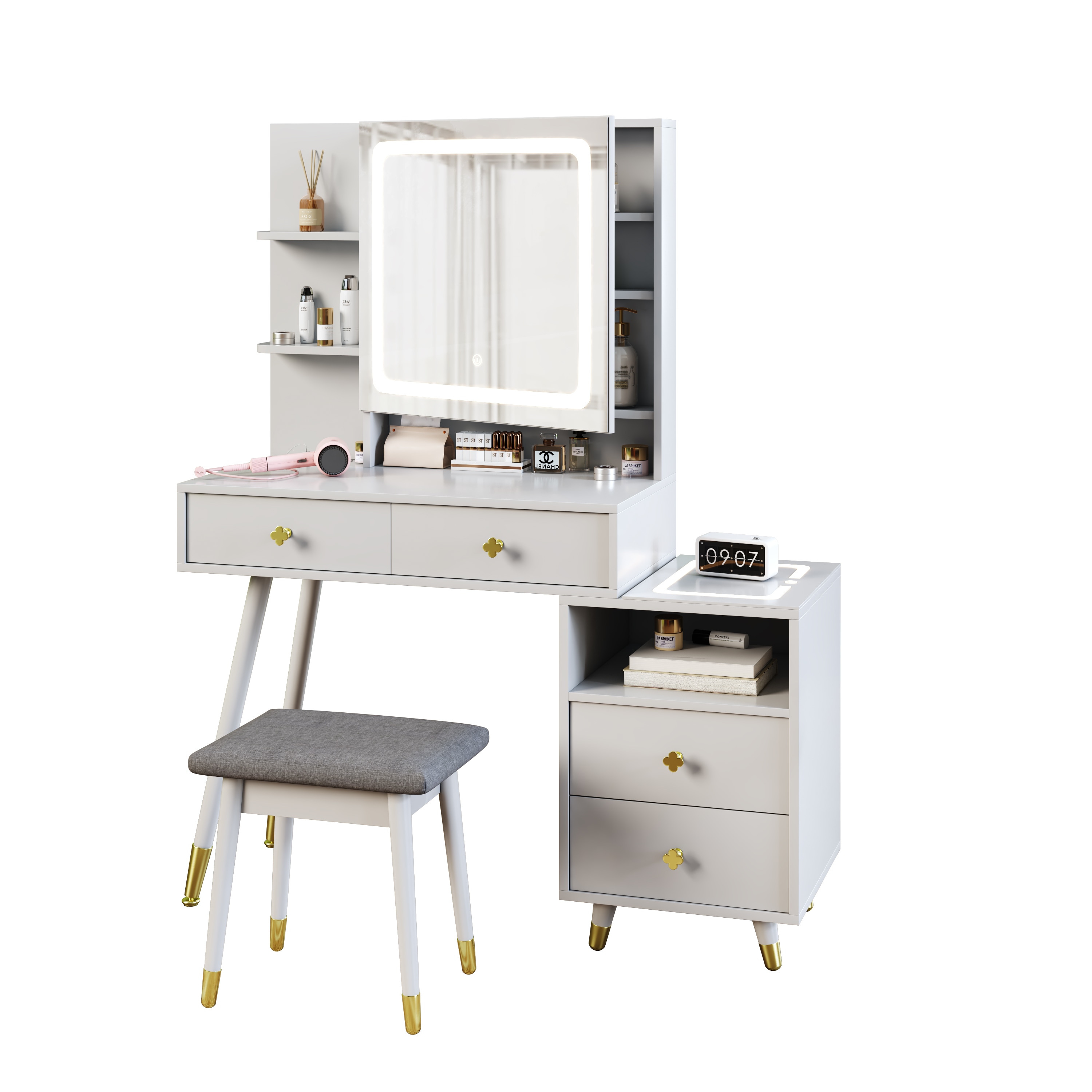 Winado LO1G52003274 31.5-in White Makeup Vanity