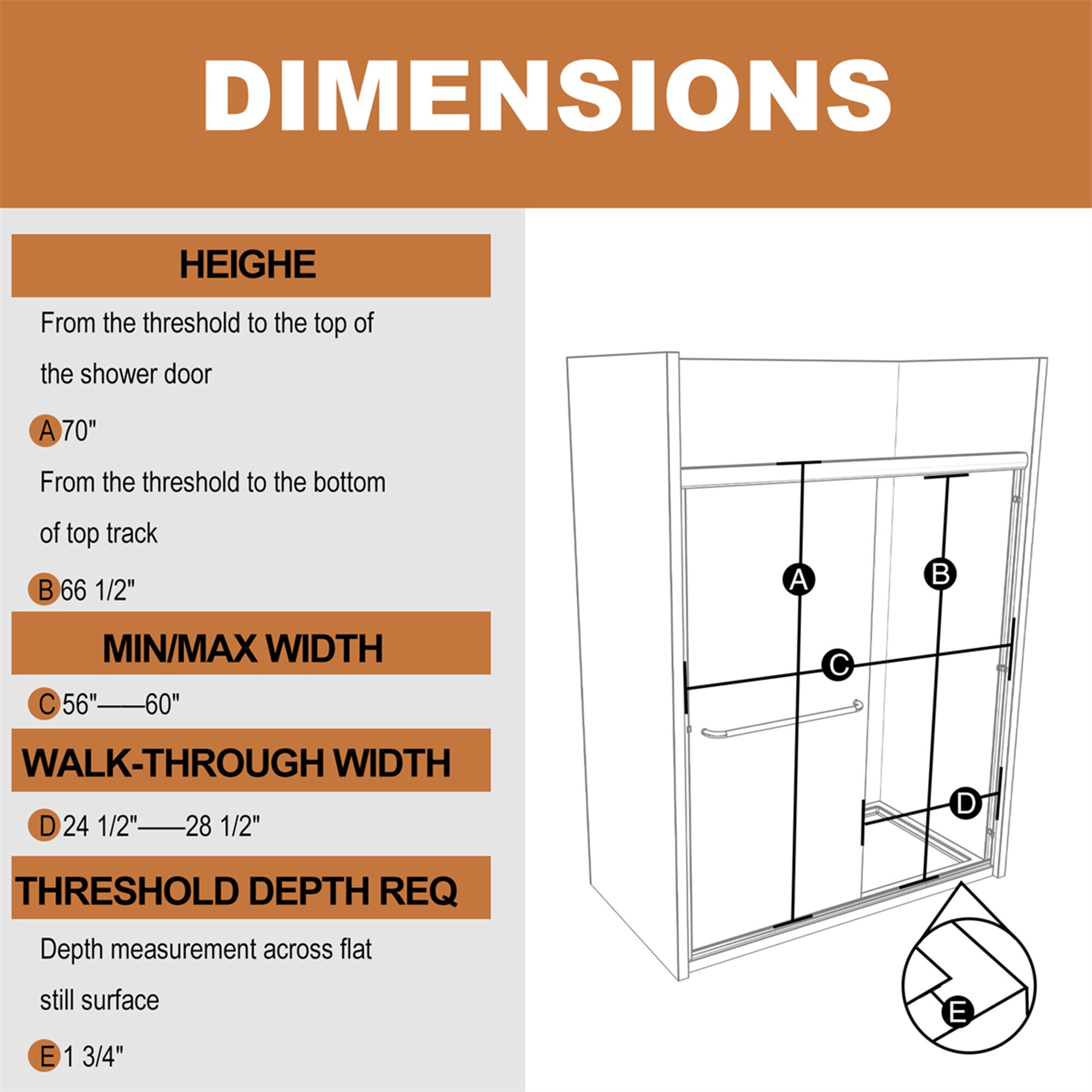 CASAINC EXB-B020-CP Shower-Doors - View #3
