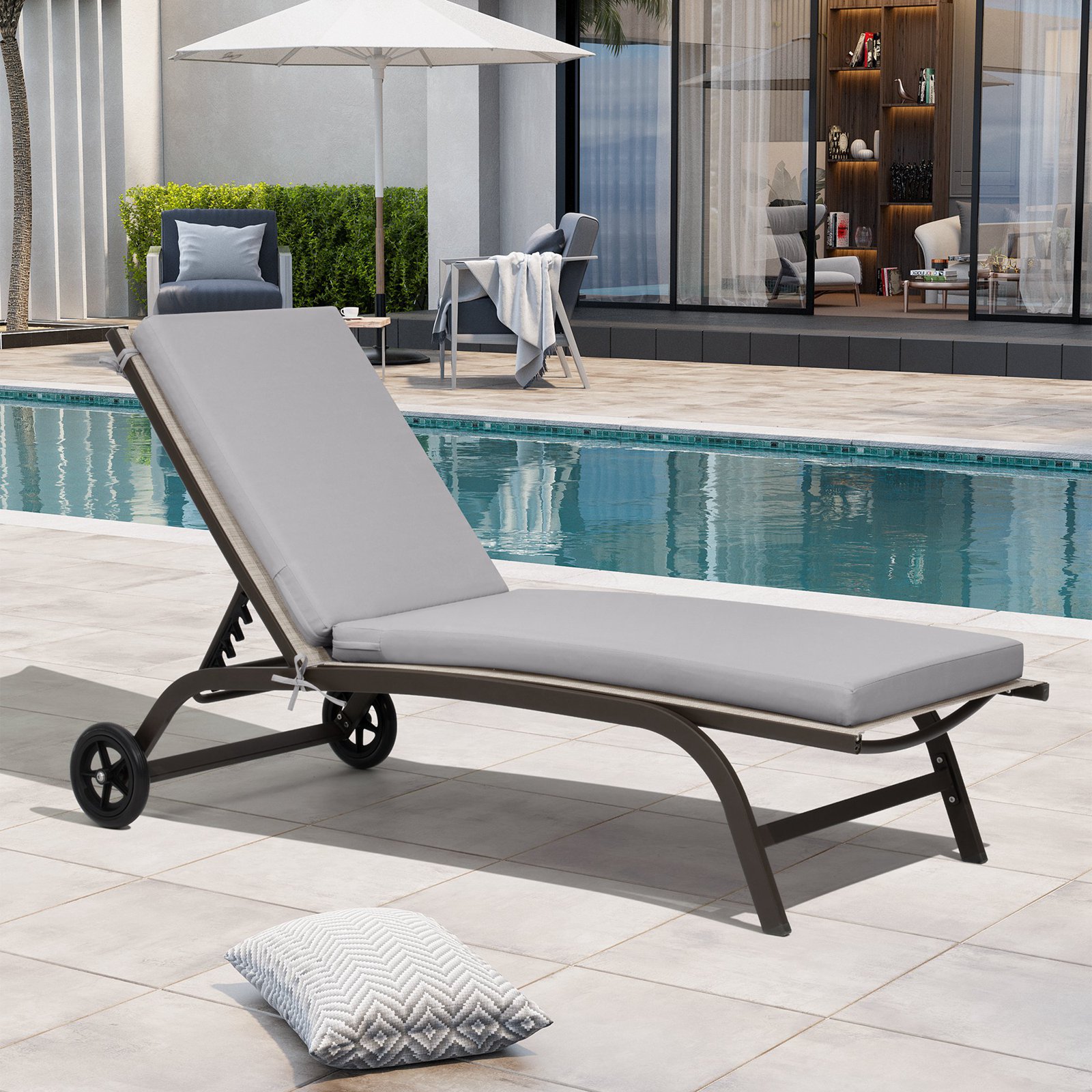 CloudFly CL-CU001LGY-2 Patio-Furniture-Cushions - View #8