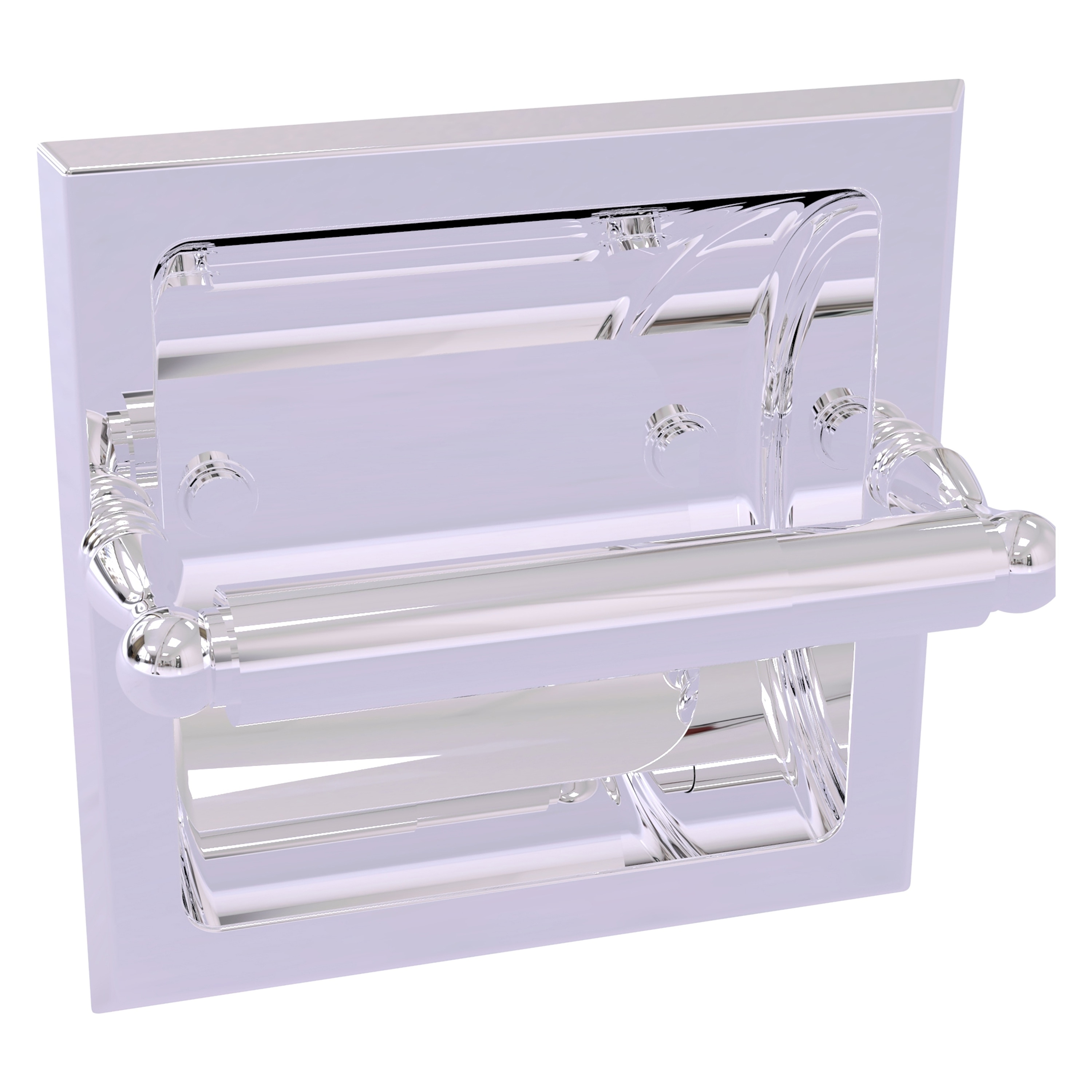 Polished Chrome Recessed Wall Mounted Toilet Paper Holder