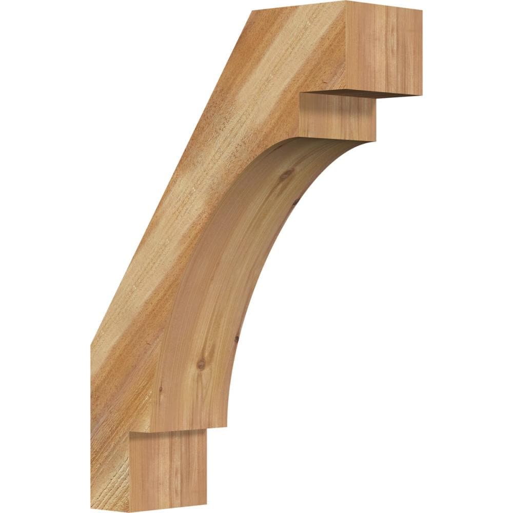 Ekena Millwork BRC06X18X26MRC00RWR 6-in x 18-in x 26-in Western Red Cedar Unfinished Wood Merced Rough Sawn Knee Brace