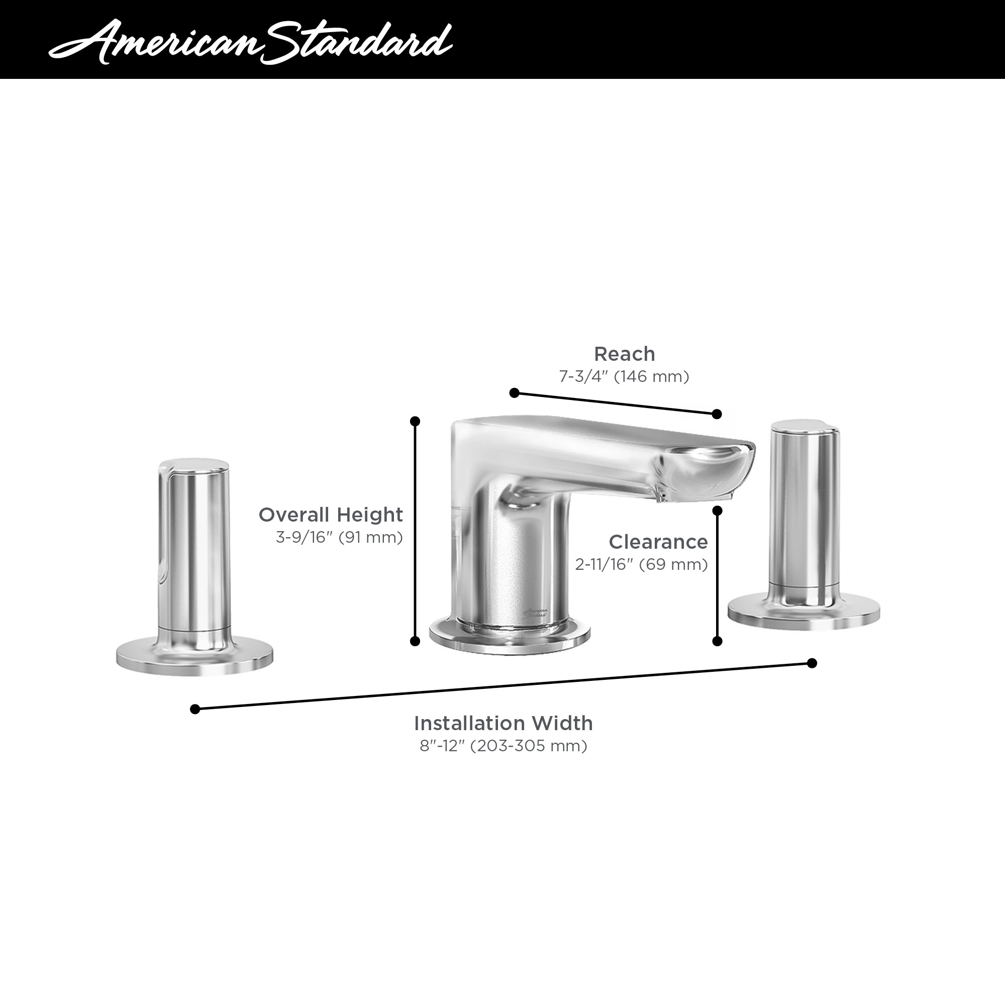American Standard 7105877.243 Lavatory-Faucets - View #3