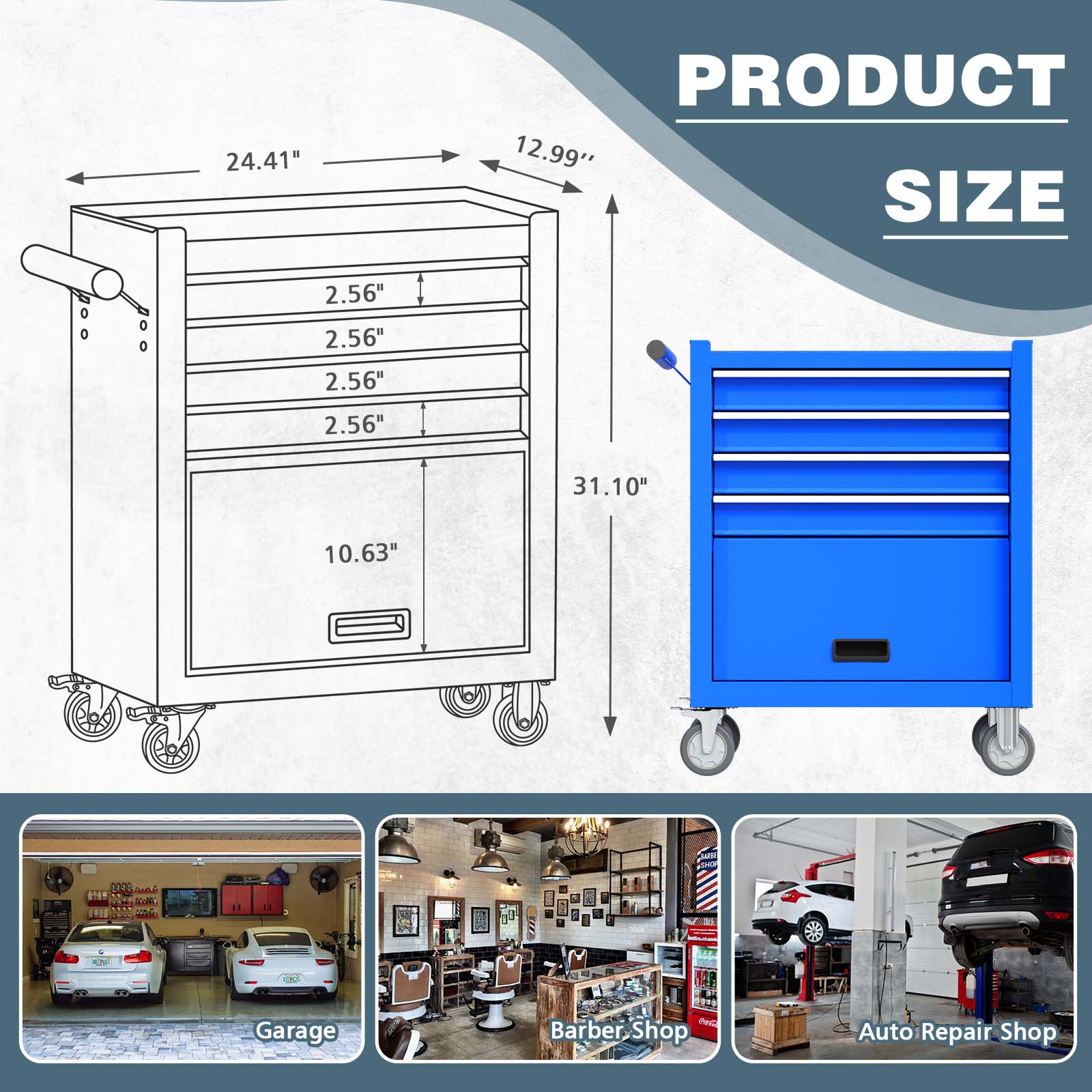 RaDEWAY TH111207-BU Tool-Cabinets - View #3