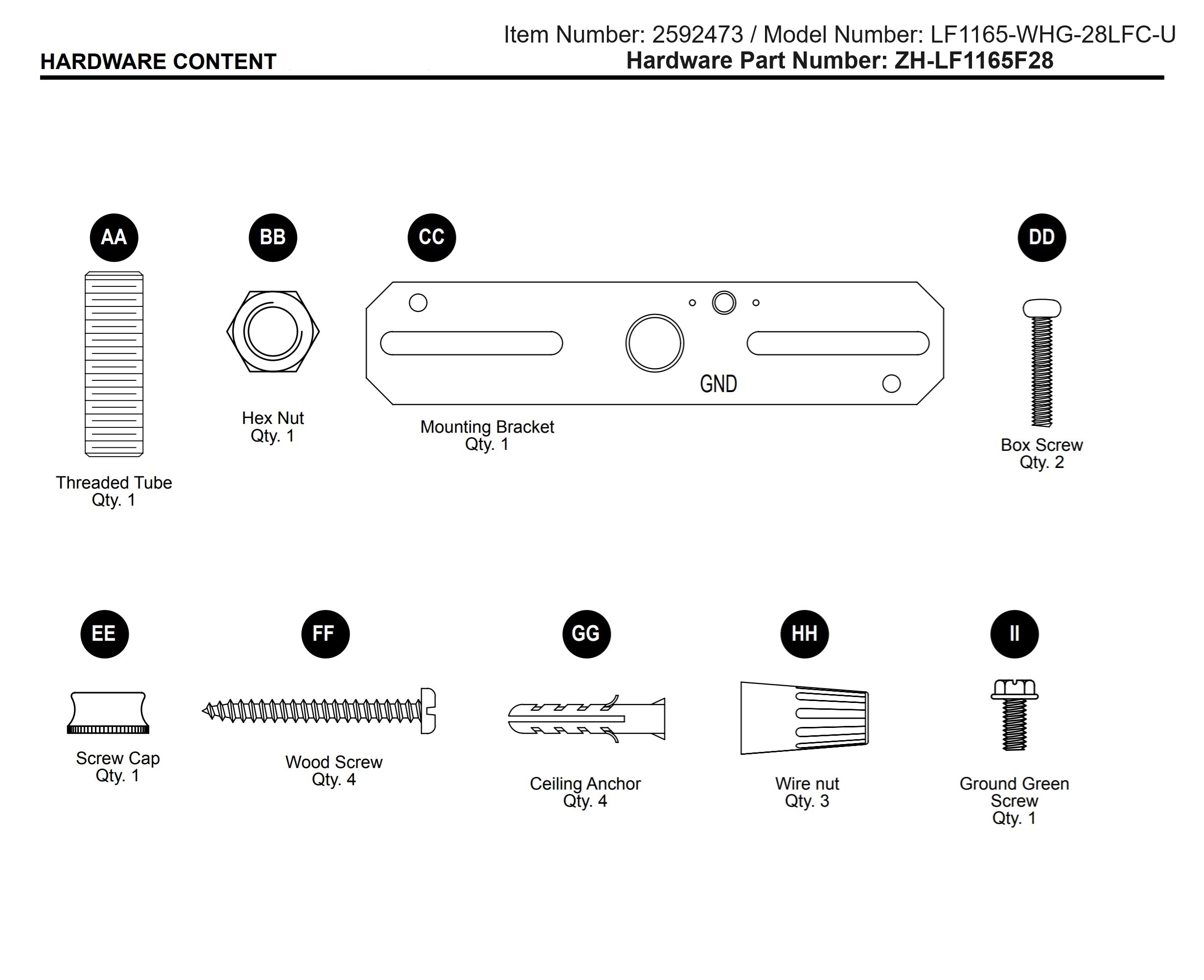Utilitech ZH-LF1165F28  - View #2