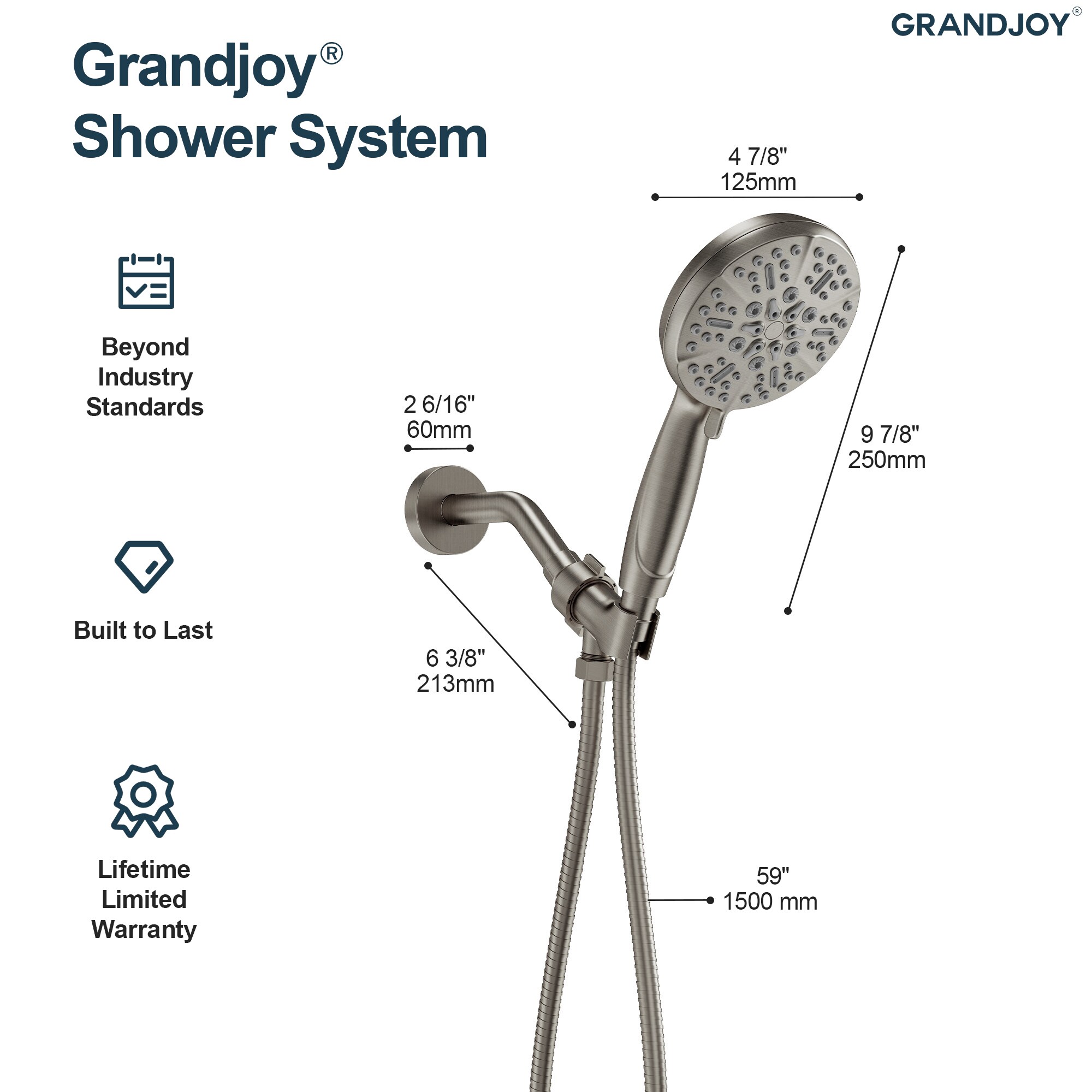 GRANDJOY SGF11GJ-29BN Fixed-Showerhead - View #7