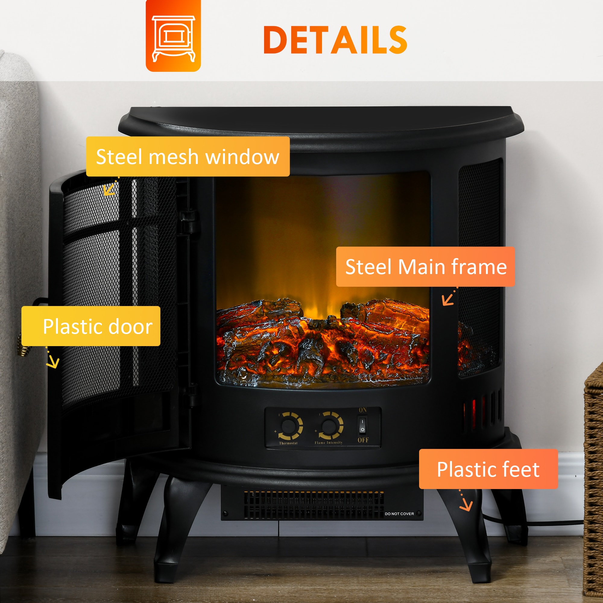 Kahomvis AOS-QP1092-096 Electric-Fireplaces - View #5