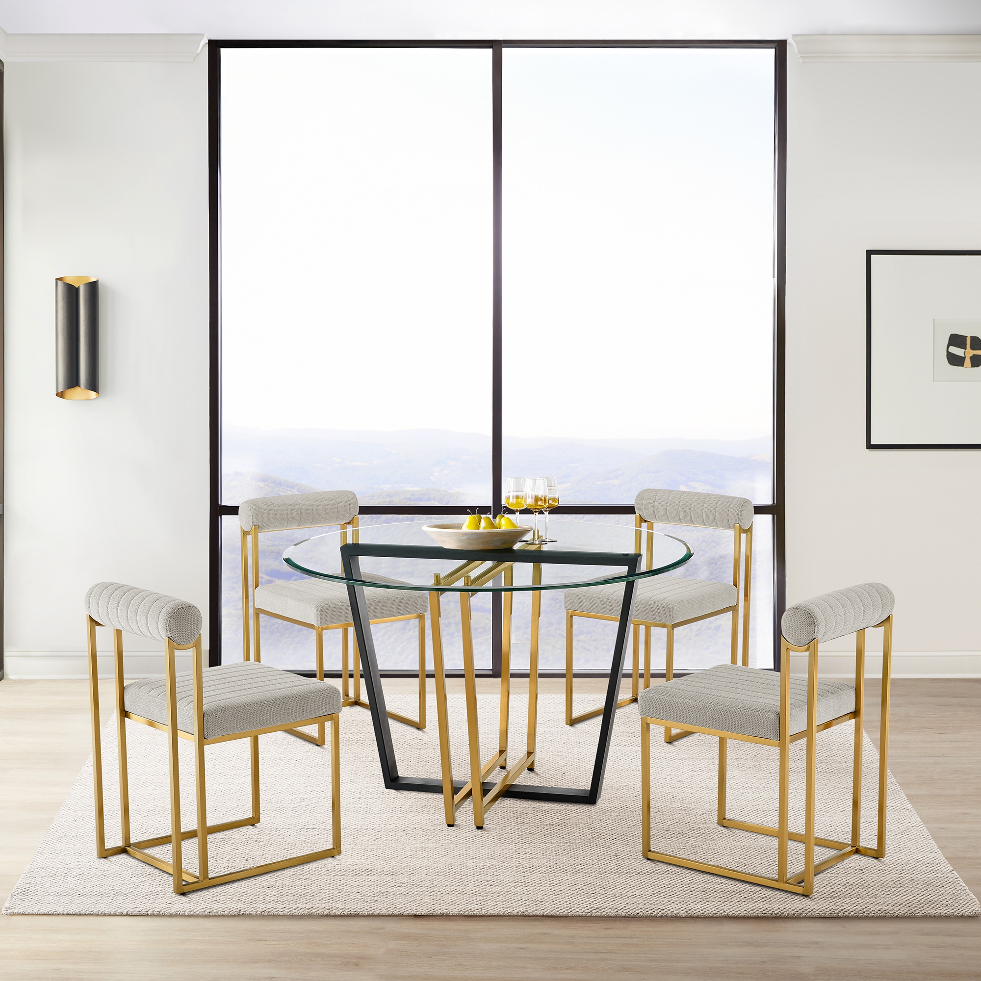 Armen Living LCDEDIBGLBLK Dining-Tables - View #2