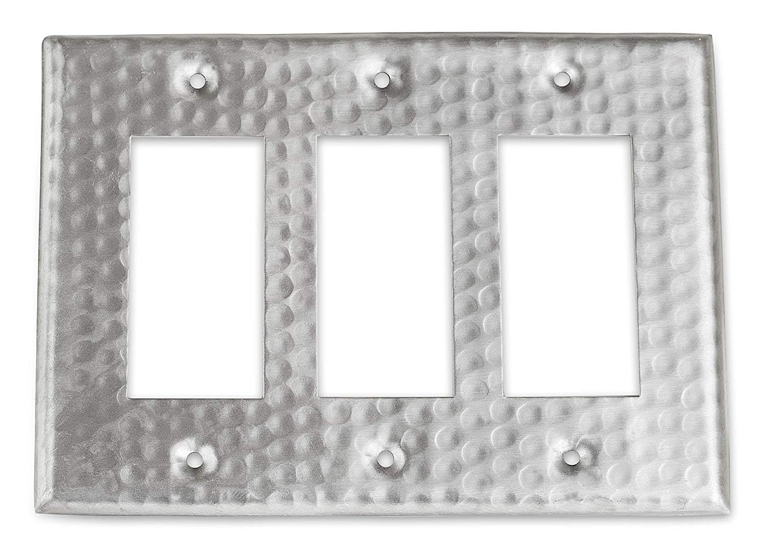 Monarch Abode 18015 3 -Gang Midsize Size Satin Nickel Brass Indoor Decorator Wall Plate