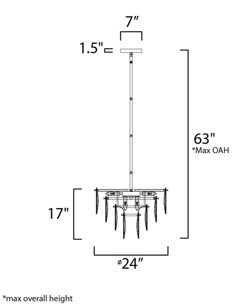 Glacier Elegance Chrome and Crystal 9-Light Chandelier