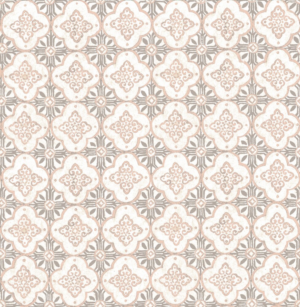 A-Street Prints 1014-001855 Kismet 56.0-Sq. Feet Pink Non-woven Geometric Unpasted Wallpaper