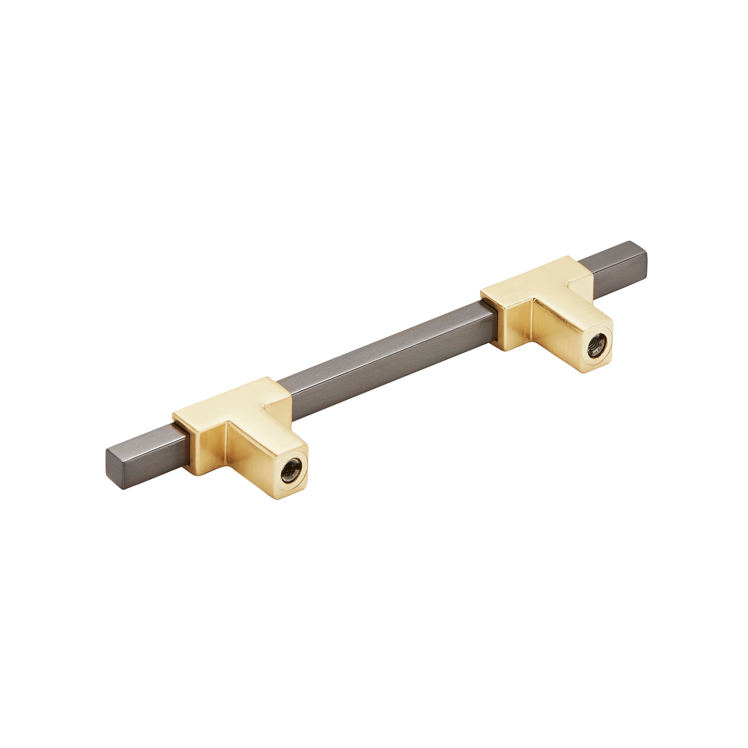 Urbanite Brushed Gold and Black Chrome 3.75" Bar Pull