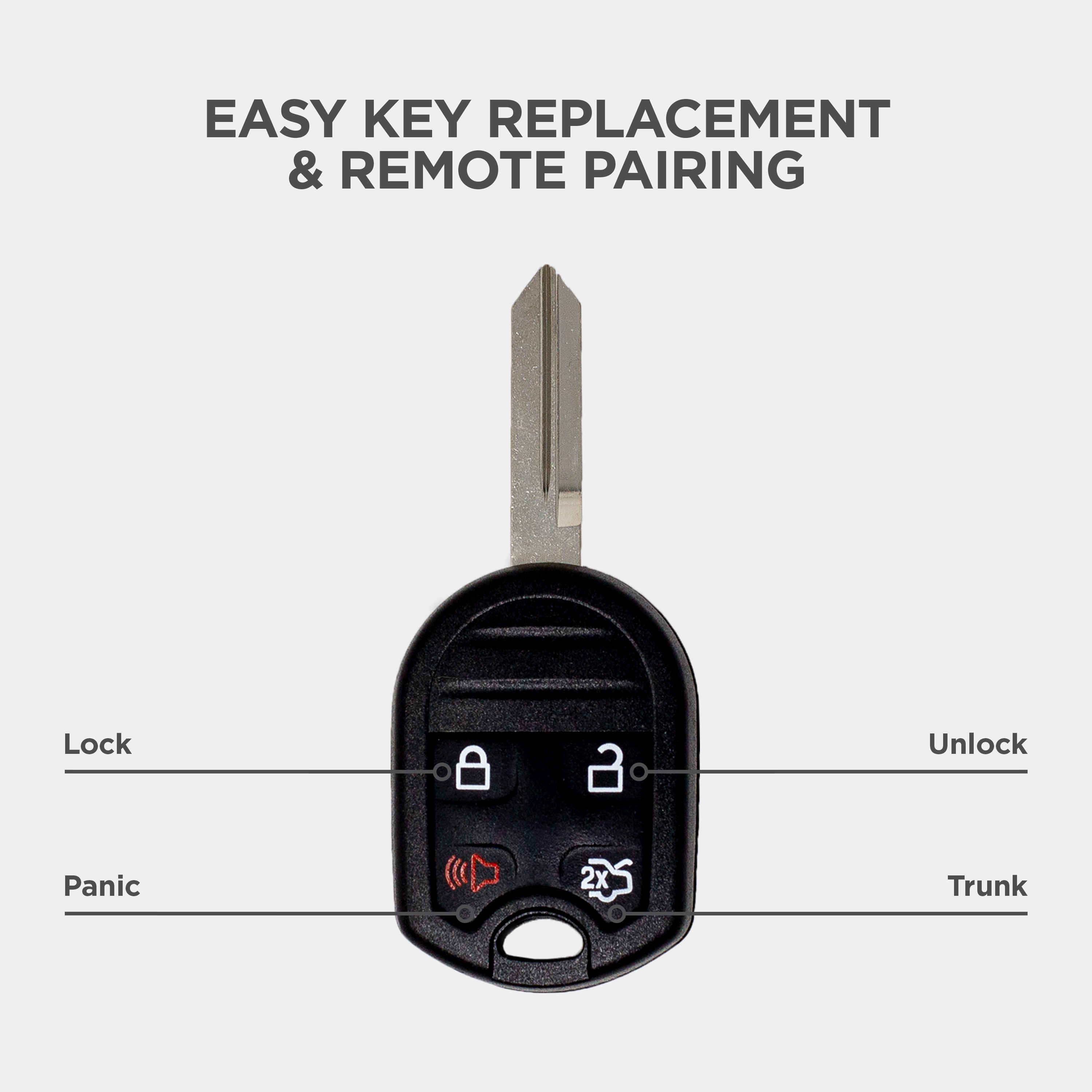 Car Keys Express Black Remote Head Key Brass Automotive Key Blank