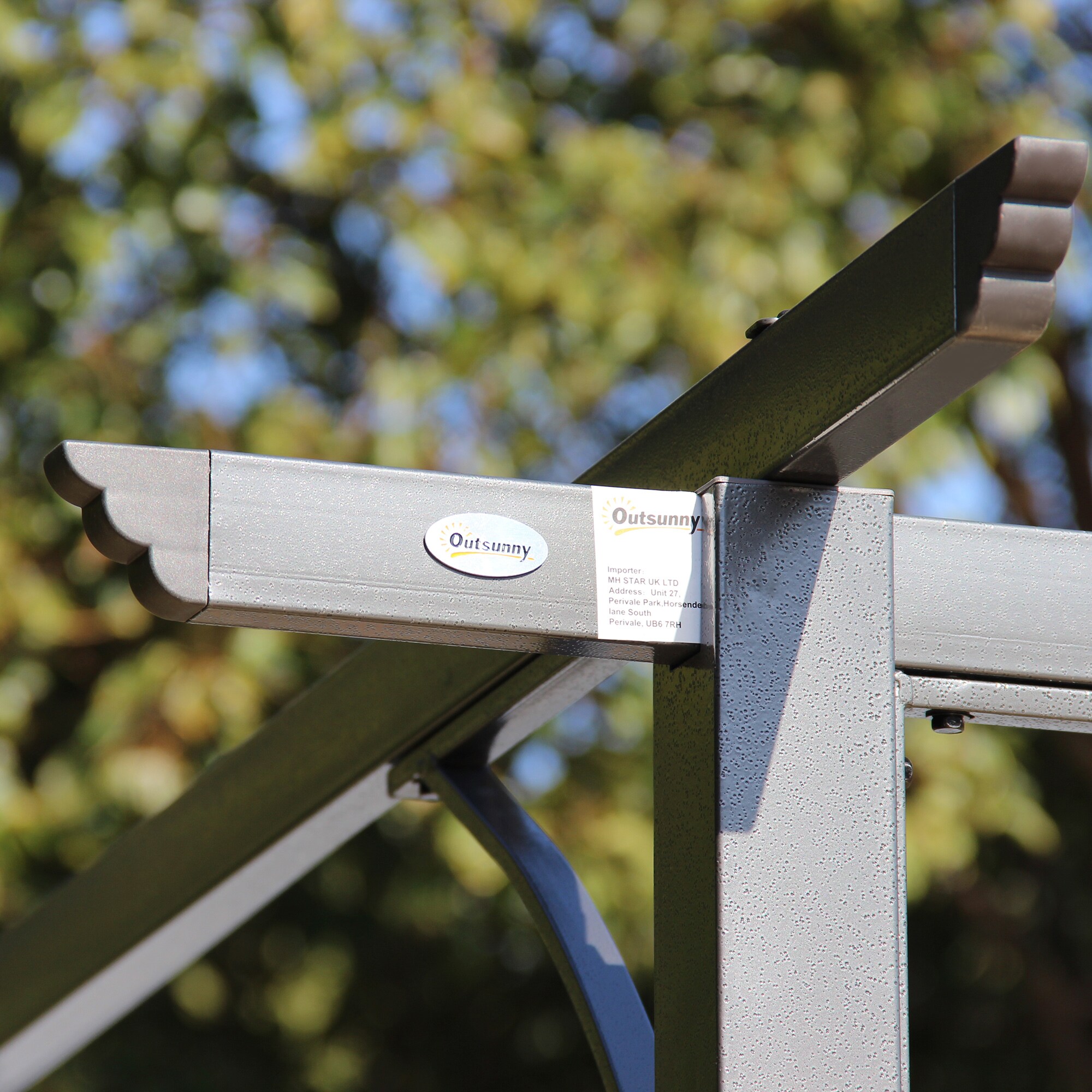 Outsunny 84C-092GY Wood-Resin-Gazebos - View #4