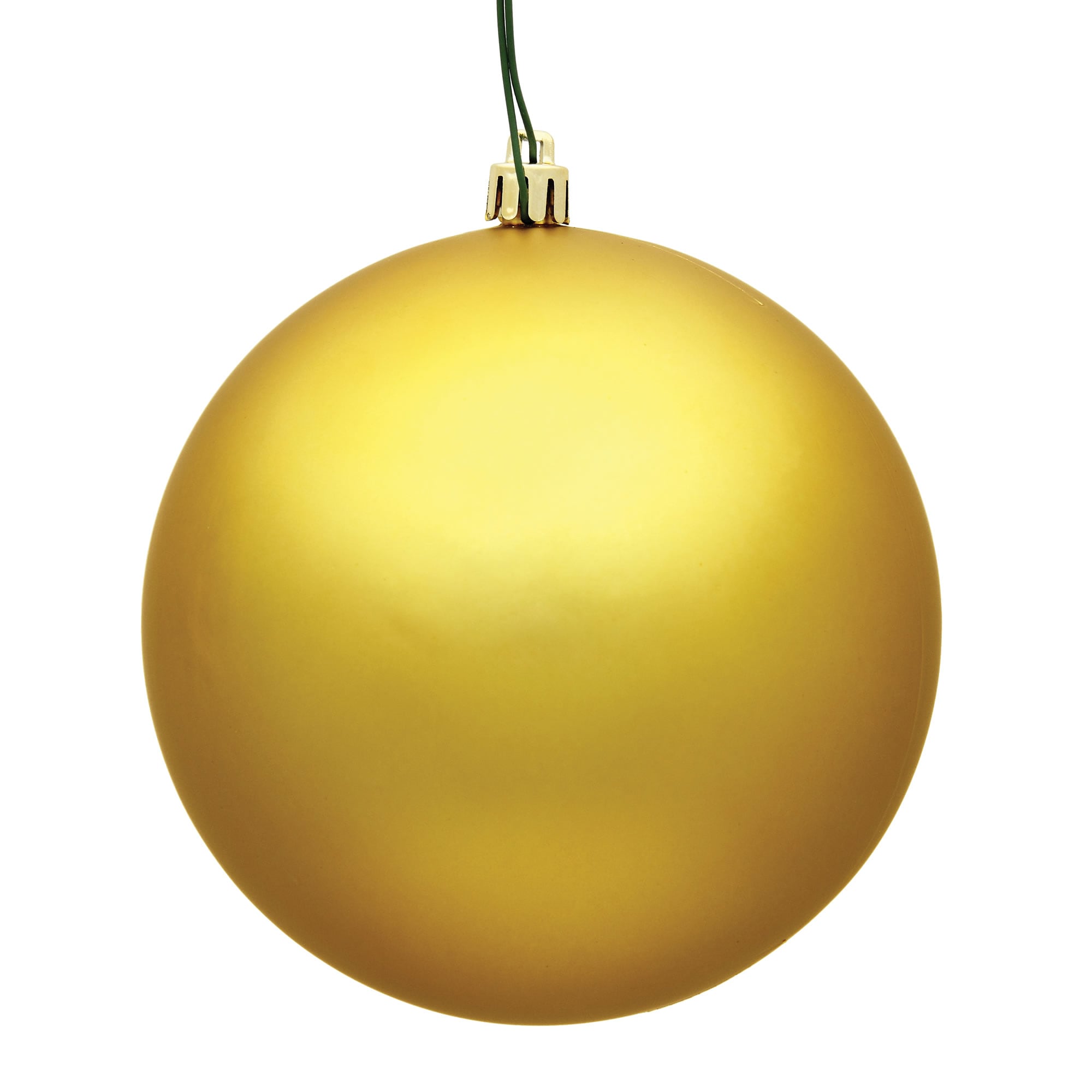 Vickerman Gold Ball Standard Indoor/Outdoor Ornament Shatterproof in