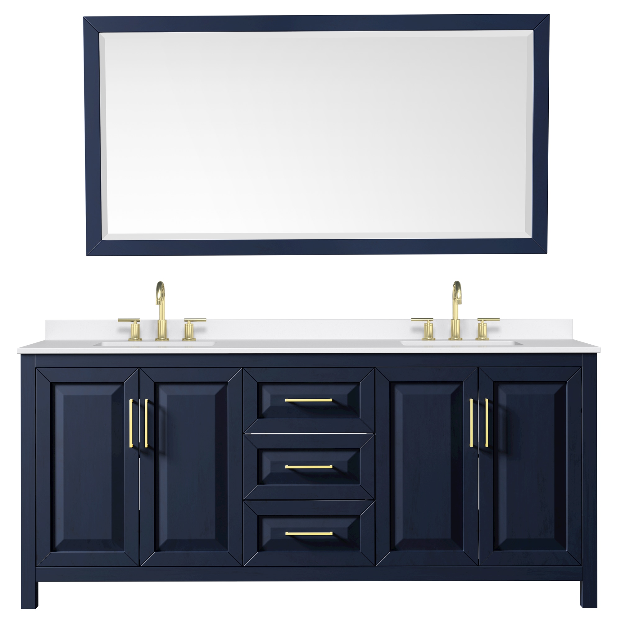 Wyndham Collection WCV252580DBLWQUS3M70 Bath-Vanity-Combo - View #3